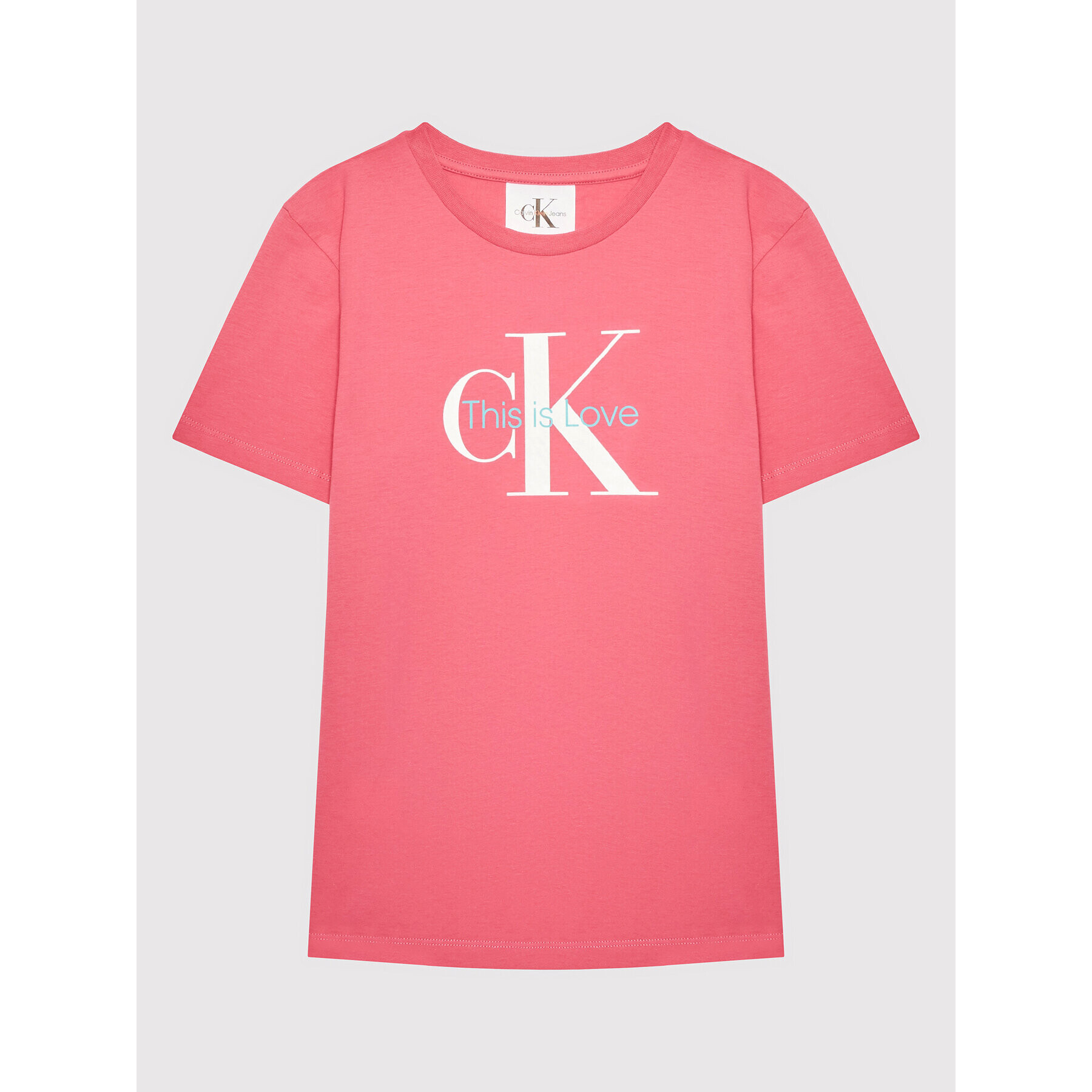 Calvin Klein Jeans Póló Pride Monogram Logo IU0IU00339 Rózsaszín Regular Fit - Pepit.hu