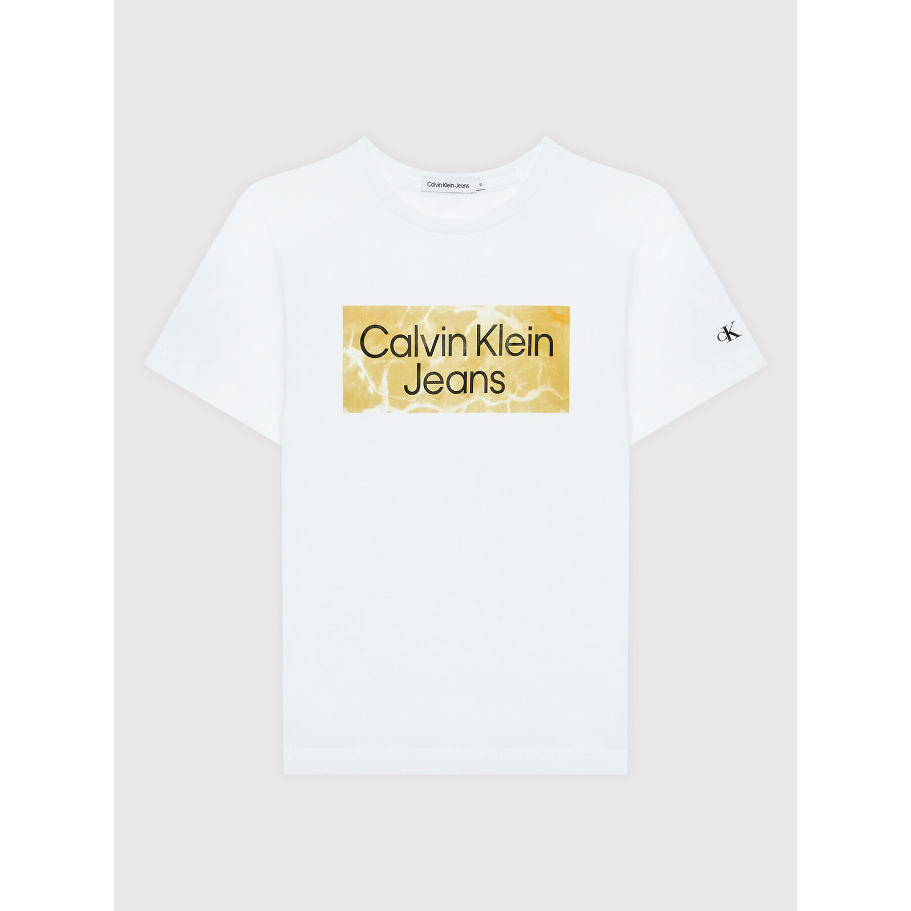 Calvin Klein Jeans Póló Water Placed Logo IB0IB01217 Fehér Regular Fit - Pepit.hu