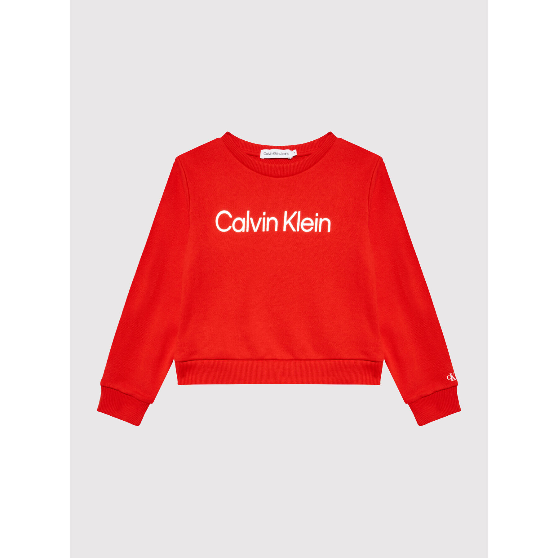 Calvin Klein Jeans Pulóver Logo IG0IG01336 Piros Regular Fit - Pepit.hu