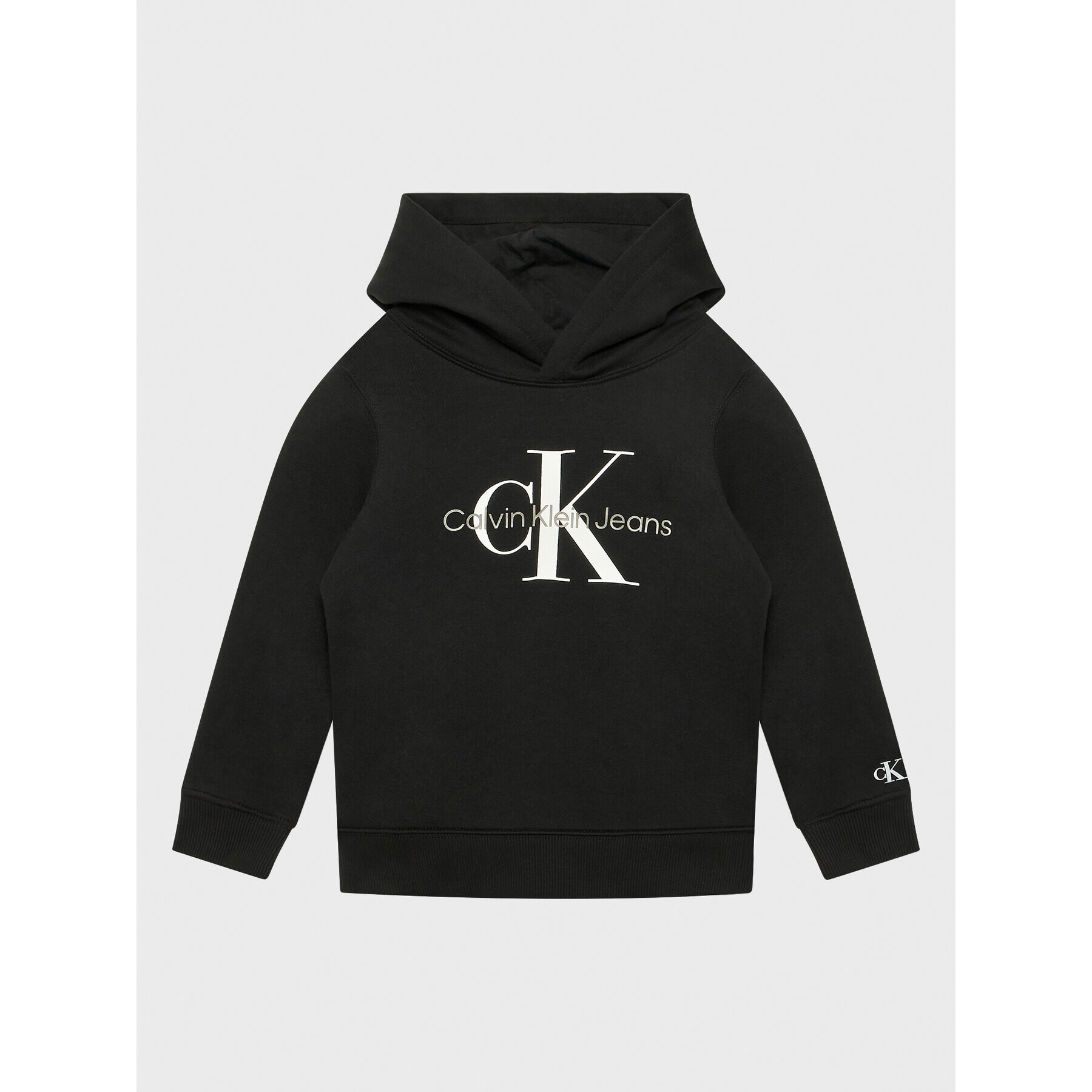 Calvin Klein Jeans Pulóver Monogram IU0IU00337 Fekete Regular Fit - Pepit.hu