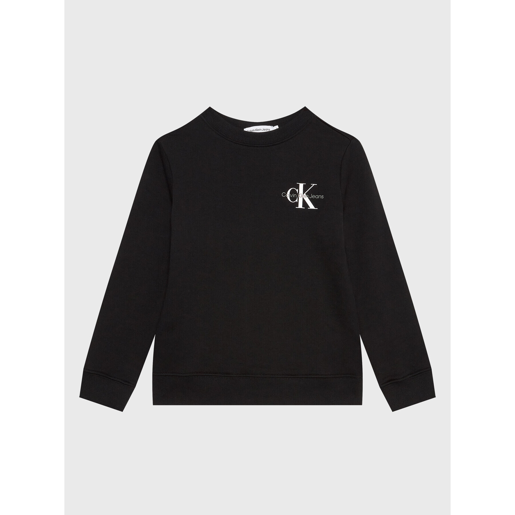 Calvin Klein Jeans Pulóver Monogram IU0IU00397 Fekete Regular Fit - Pepit.hu