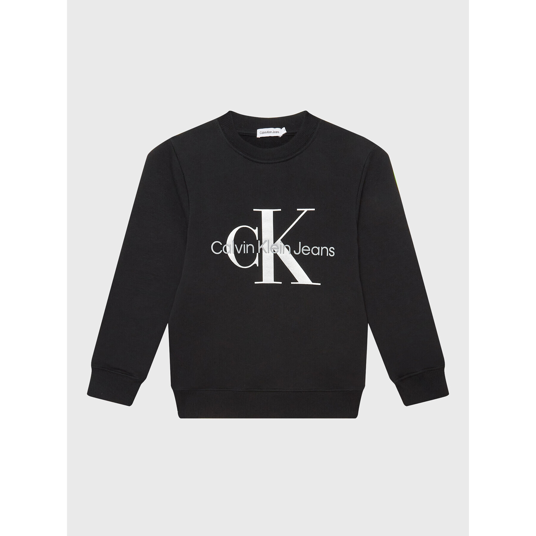 Calvin Klein Jeans Pulóver Monogram Logo IU0IU00265 Fekete Regular Fit - Pepit.hu