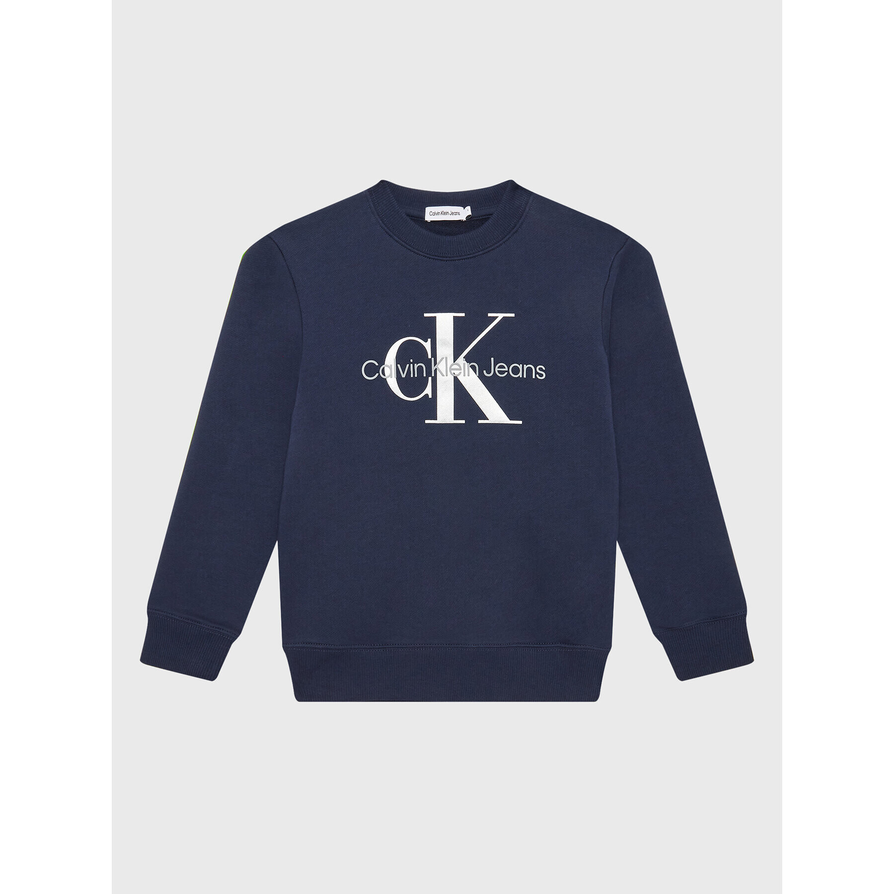 Calvin Klein Jeans Pulóver Monogram Logo IU0IU00265 Sötétkék Regular Fit - Pepit.hu