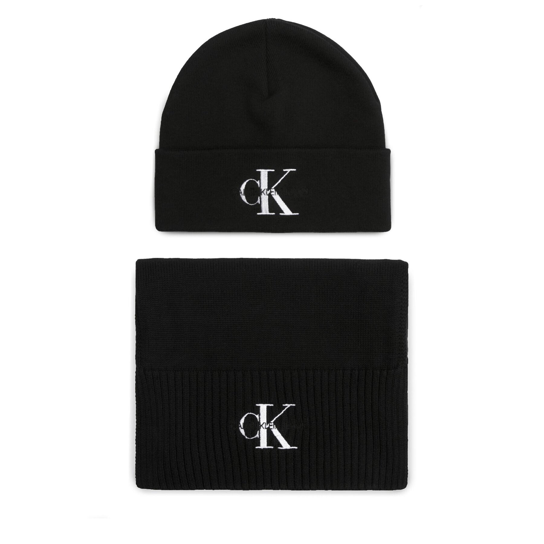 Calvin Klein Jeans Sál és sapka szett Gifting Mono Beanie/Scarf K50K511199 Fekete - Pepit.hu