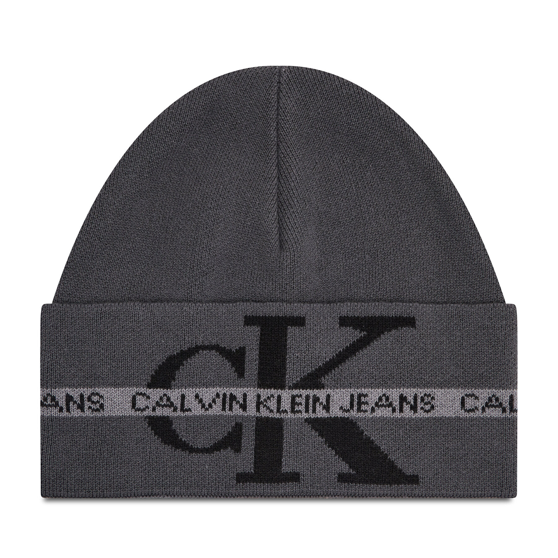 Calvin Klein Jeans Sapka Monogram Cotton Tape Beanie K50K507181 Fekete - Pepit.hu