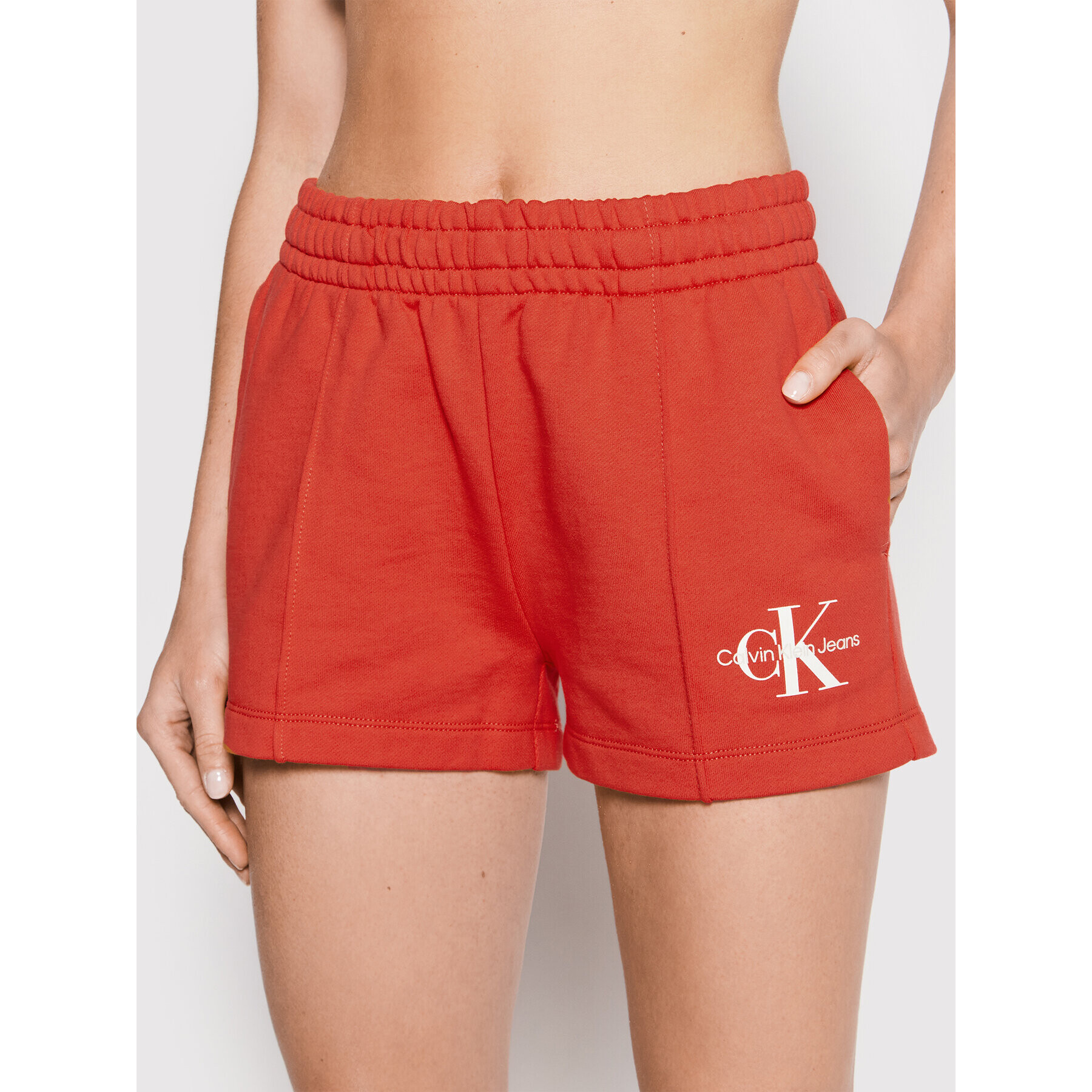 Calvin Klein Jeans Sport rövidnadrág J20J218042 Piros Regular Fit - Pepit.hu