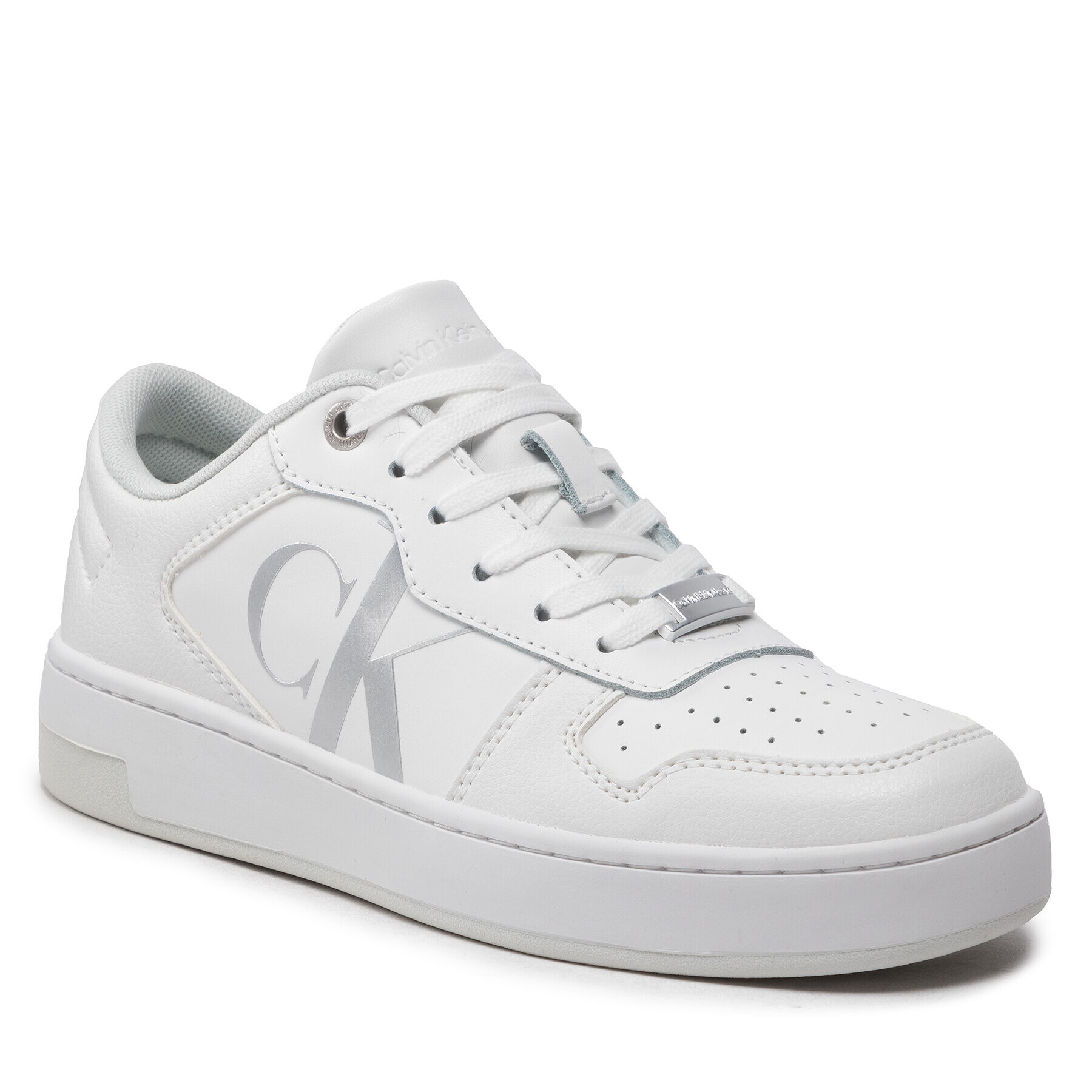 Calvin Klein Jeans Sportcipő Basket Cupsole Bold Mono Lth Wn YW0YW00846 Fehér - Pepit.hu