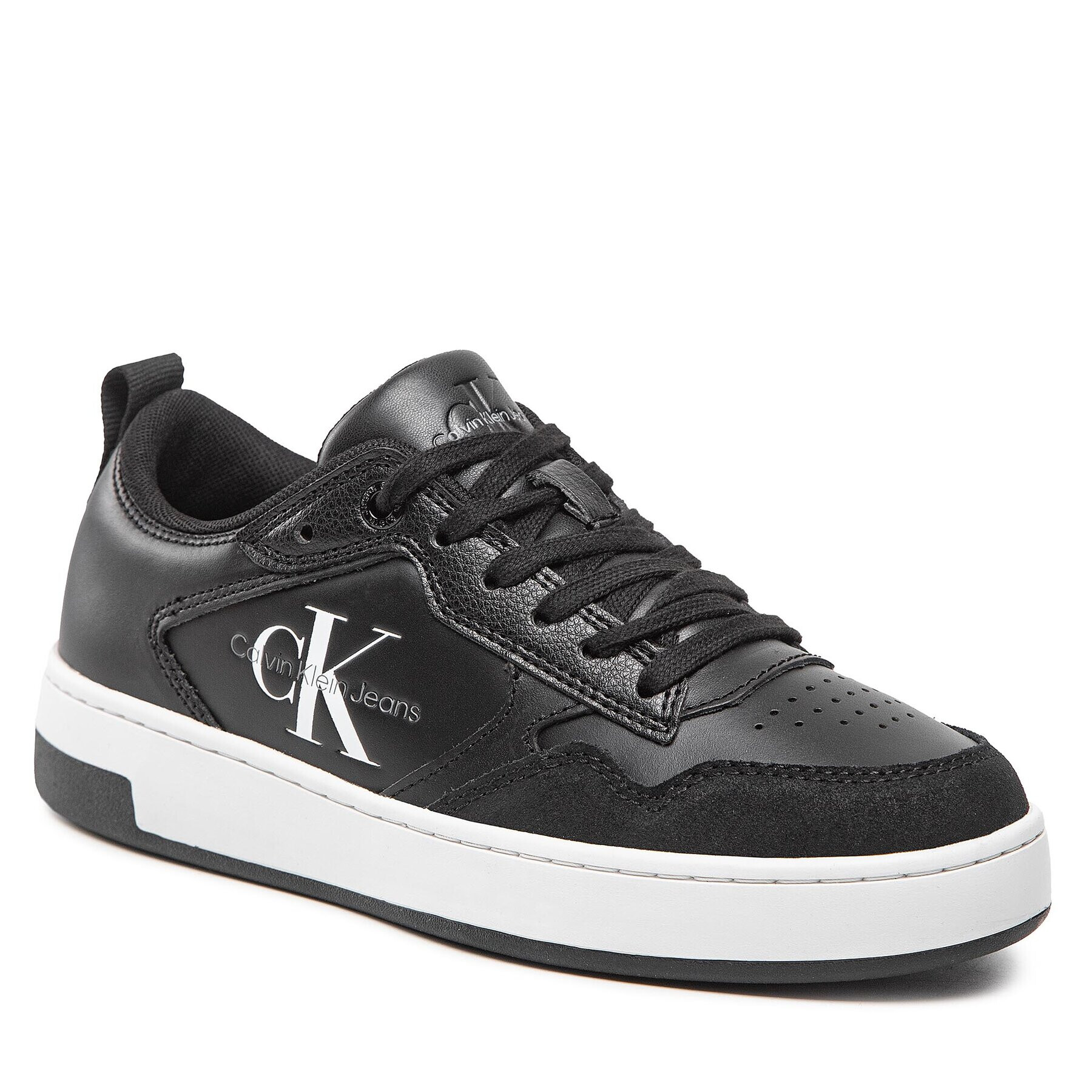 Calvin Klein Jeans Sportcipő Basket Cupsole Low Lth Mono W YW0YW00876 Fekete - Pepit.hu