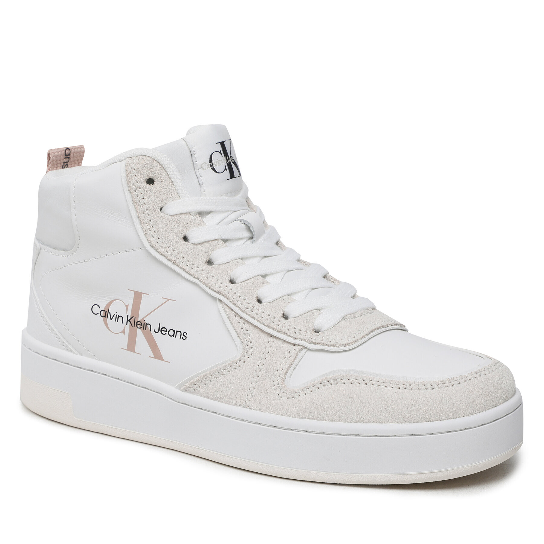 Calvin Klein Jeans Sportcipő Basket Cupsole Mid Irreg Line Wn YW0YW00921 Ekru - Pepit.hu