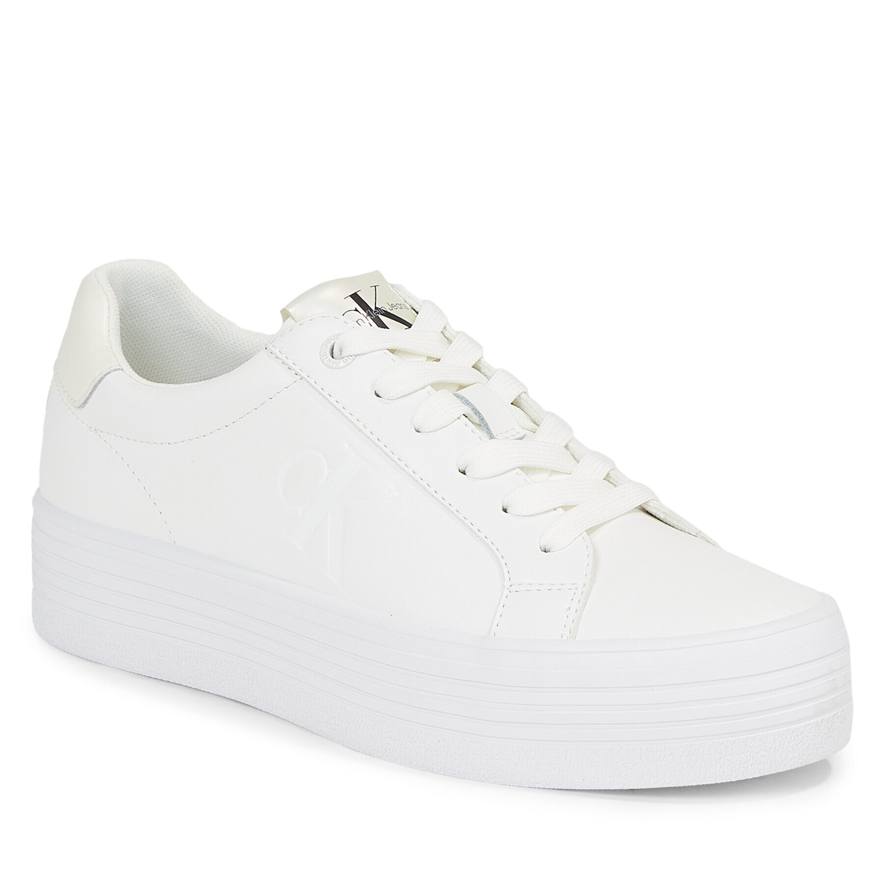 Calvin Klein Jeans Sportcipő Bold Vulc Flatf Laceup Lth Wn YW0YW01144 Fehér - Pepit.hu