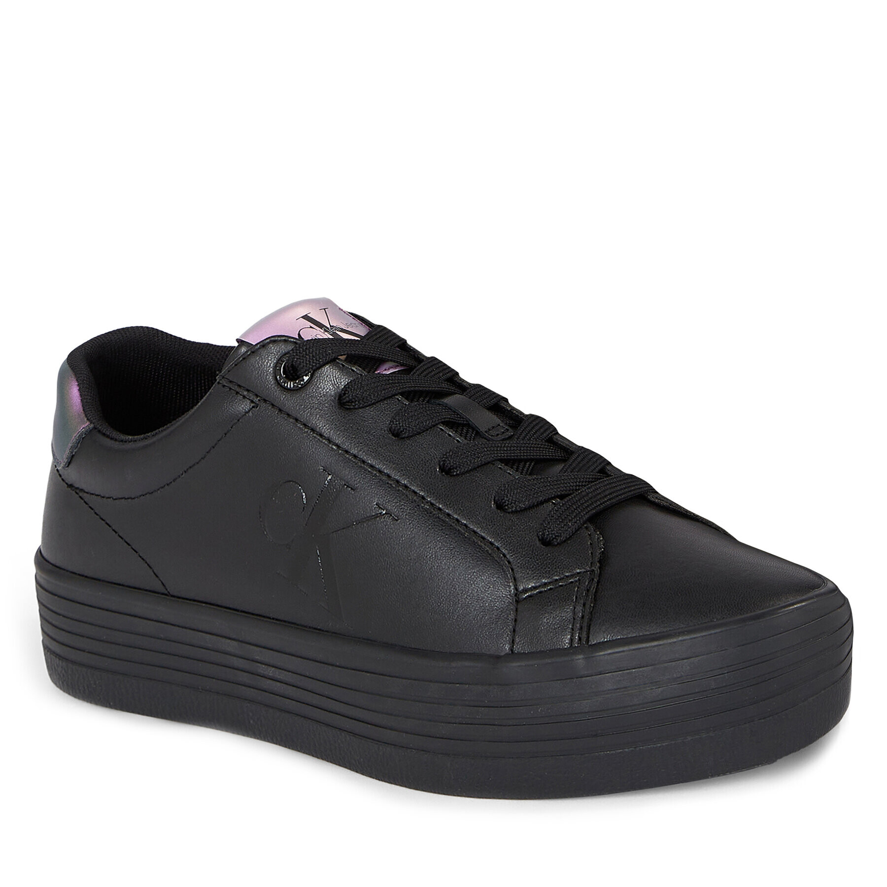 Calvin Klein Jeans Sportcipő Bold Vulc Flatf Laceup Lth Wn YW0YW01144 Fekete - Pepit.hu