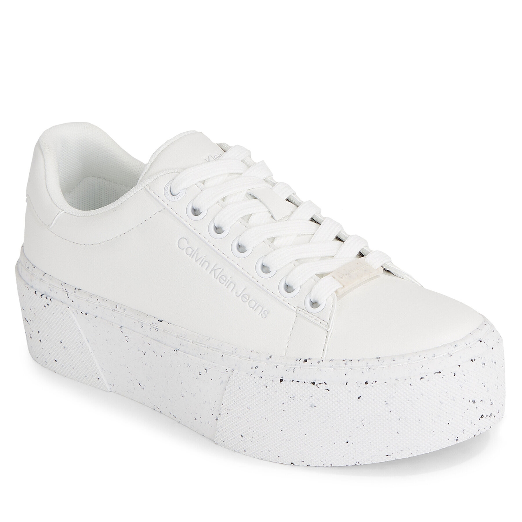 Calvin Klein Jeans Sportcipő Bold Vulc Flatf Low Laceup Wn YW0YW01229 Fehér - Pepit.hu