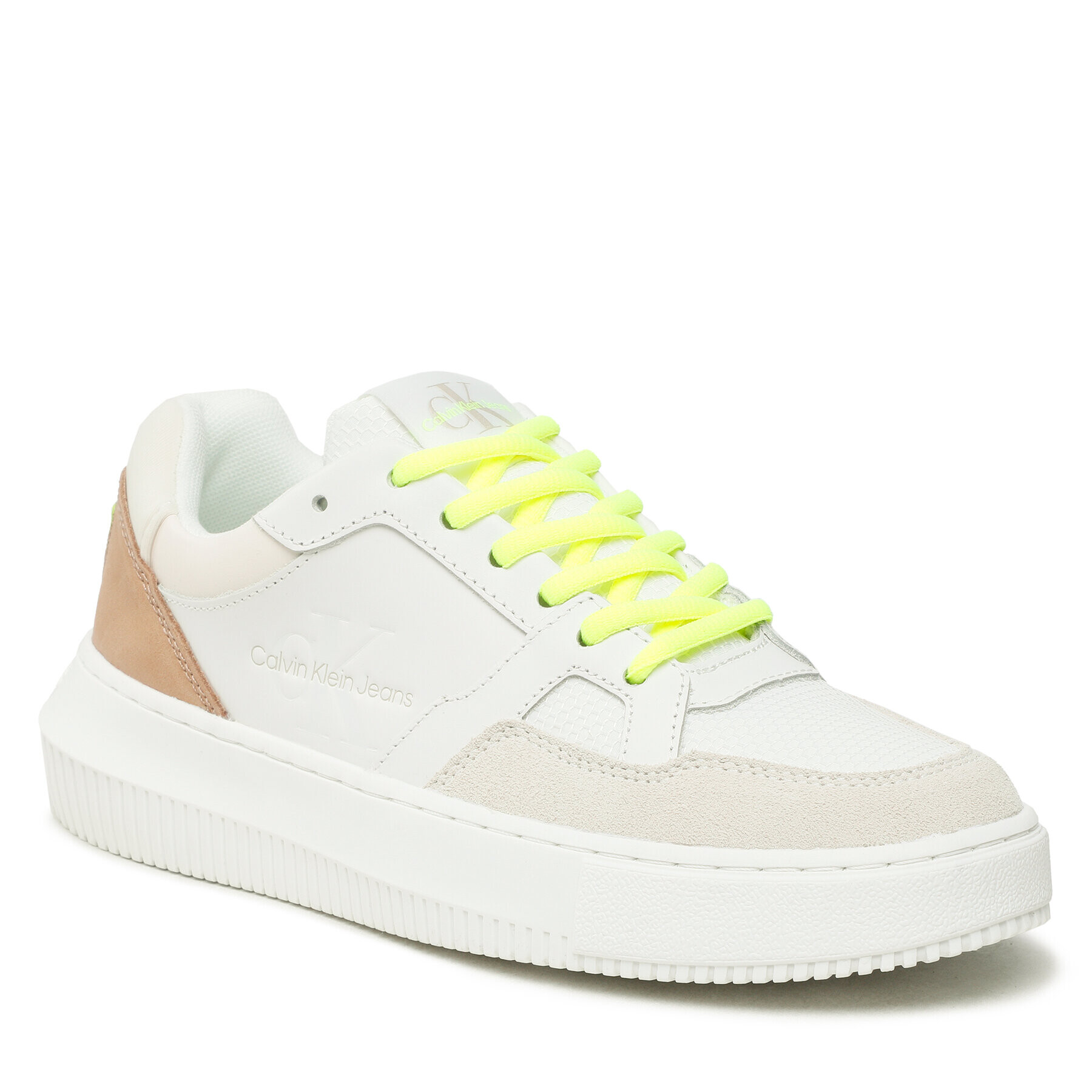 Calvin Klein Jeans Sportcipő Chunky Cupsole Fluo Contrast YW0YW00925 Fehér - Pepit.hu