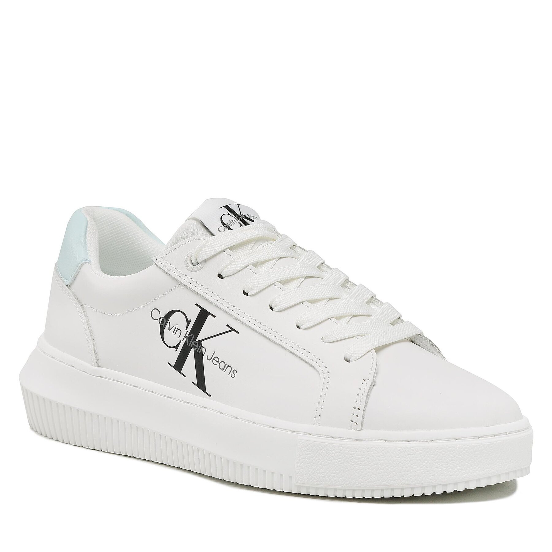 Calvin Klein Jeans Sportcipő Chunky Cupsole Laceup Mon Lth Wn YW0YW00823 Fehér - Pepit.hu