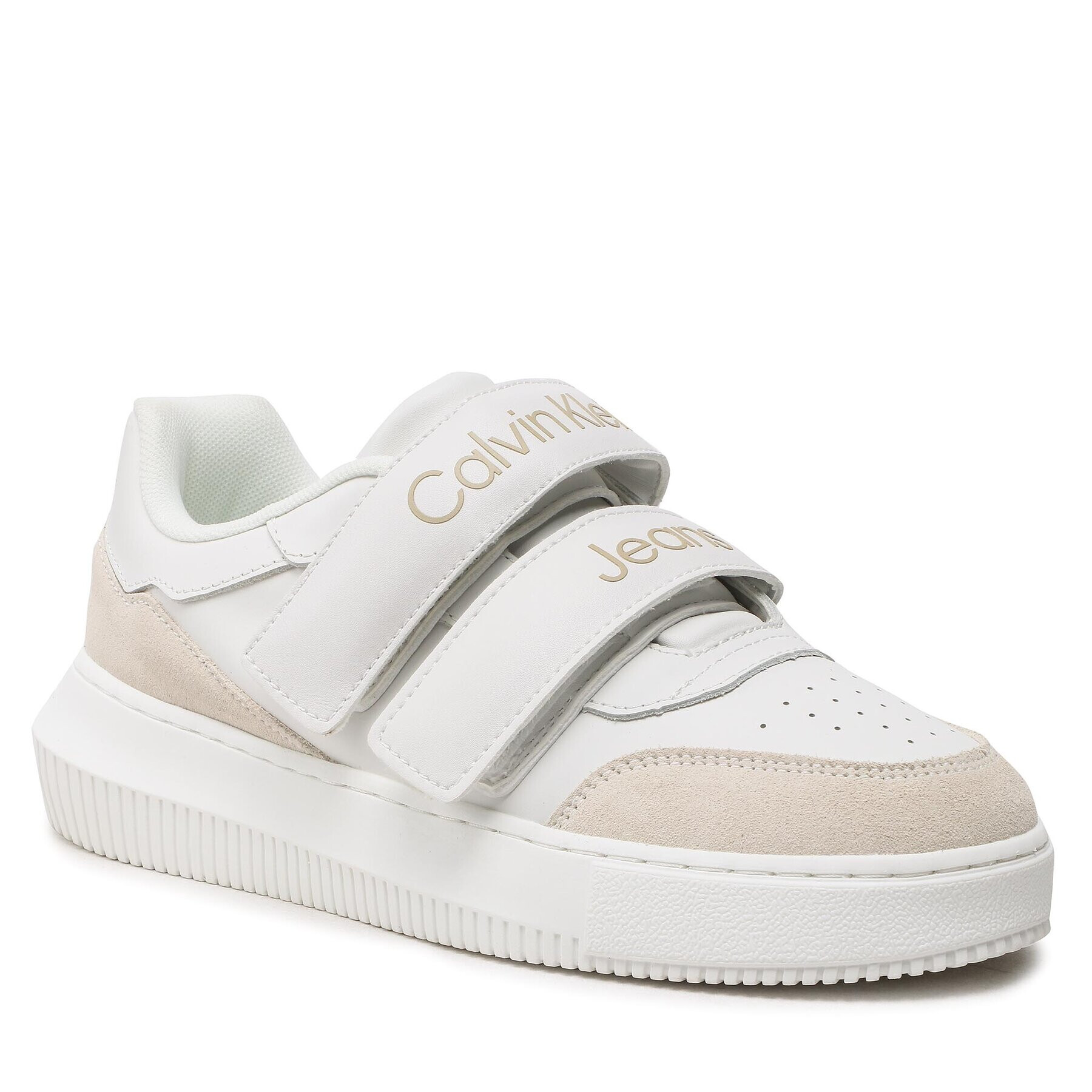 Calvin Klein Jeans Sportcipő Chunky Cupsole Lth Velcro YW0YW00879 Fehér - Pepit.hu