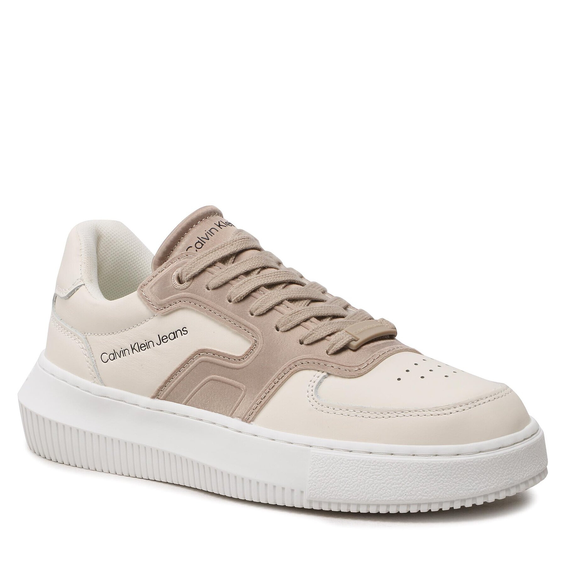 Calvin Klein Jeans Sportcipő Chunky Cupsole Satin Wn YW0YW00923 Bézs - Pepit.hu