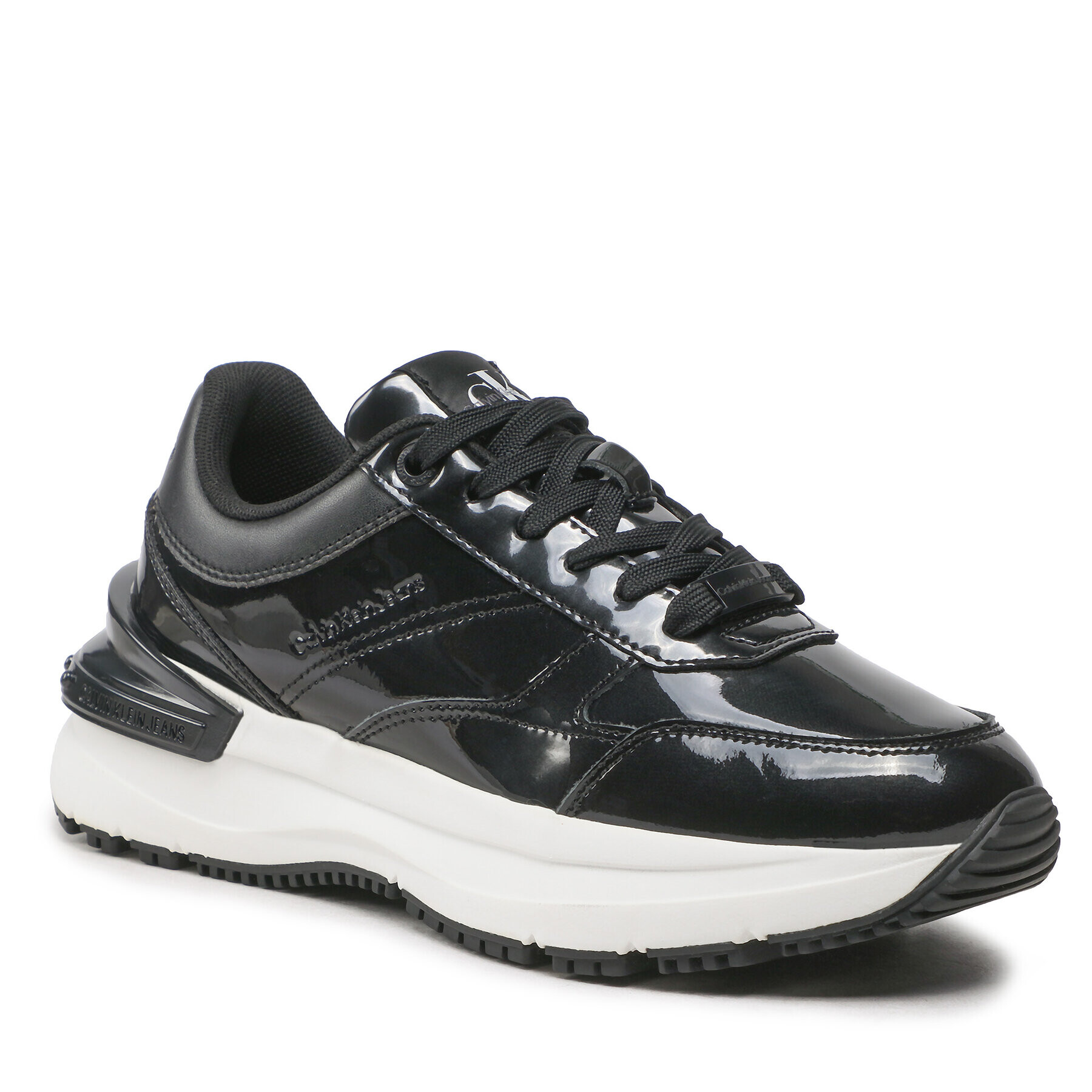 Calvin Klein Jeans Sportcipő Chunky Sneaker Glossy Patent YW0YW00889 Fekete - Pepit.hu