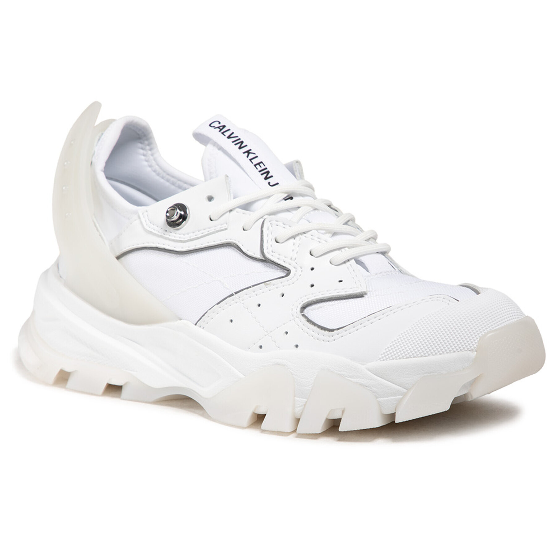 Calvin Klein Jeans Sportcipő Chunky Sole Laceup Lth-Pu YW0YW00095 Fehér - Pepit.hu