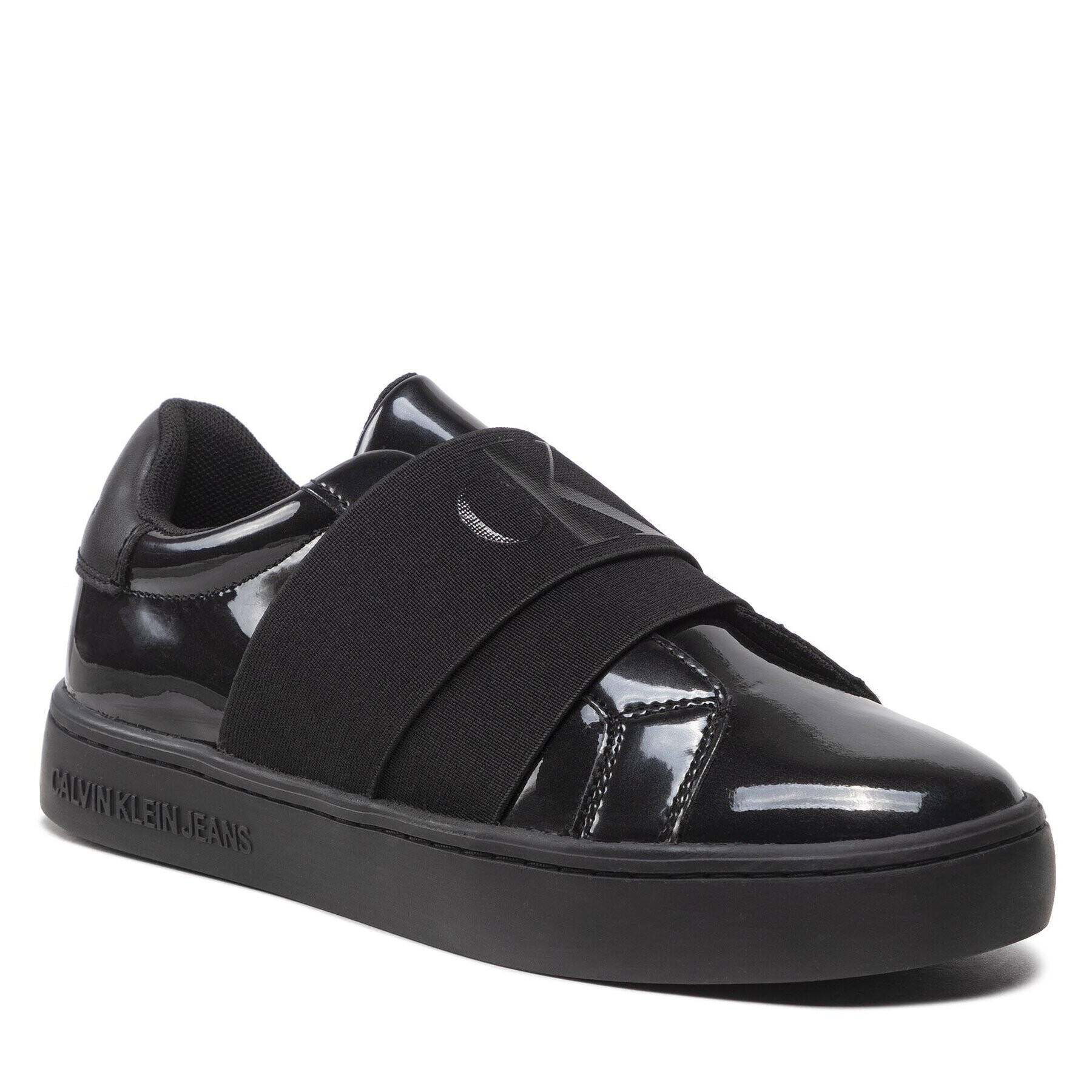 Calvin Klein Jeans Sportcipő Classic Cupsole Elastic Glossy YW0YW00874 Fekete - Pepit.hu