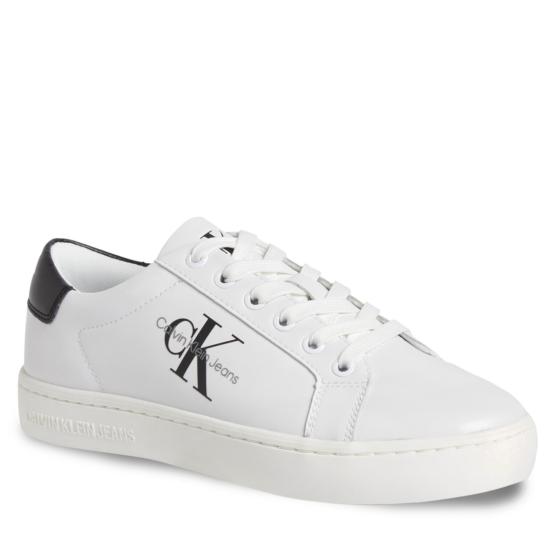 Calvin Klein Jeans Sportcipő Classic Cupsole Laceup Lth Wn YW0YW01269 Fehér - Pepit.hu