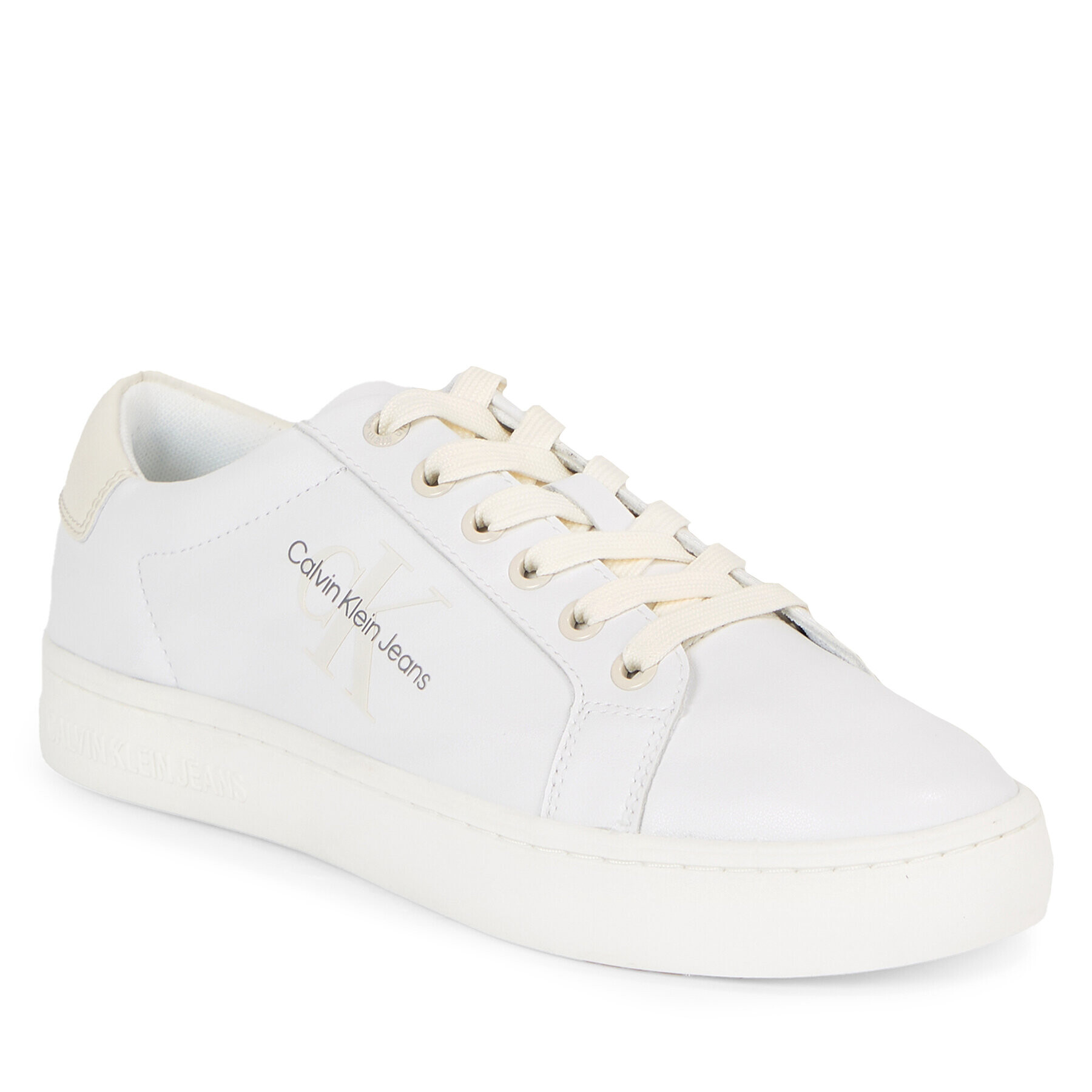 Calvin Klein Jeans Sportcipő Classic Cupsole Laceup Lth Wn YW0YW01269 Fehér - Pepit.hu