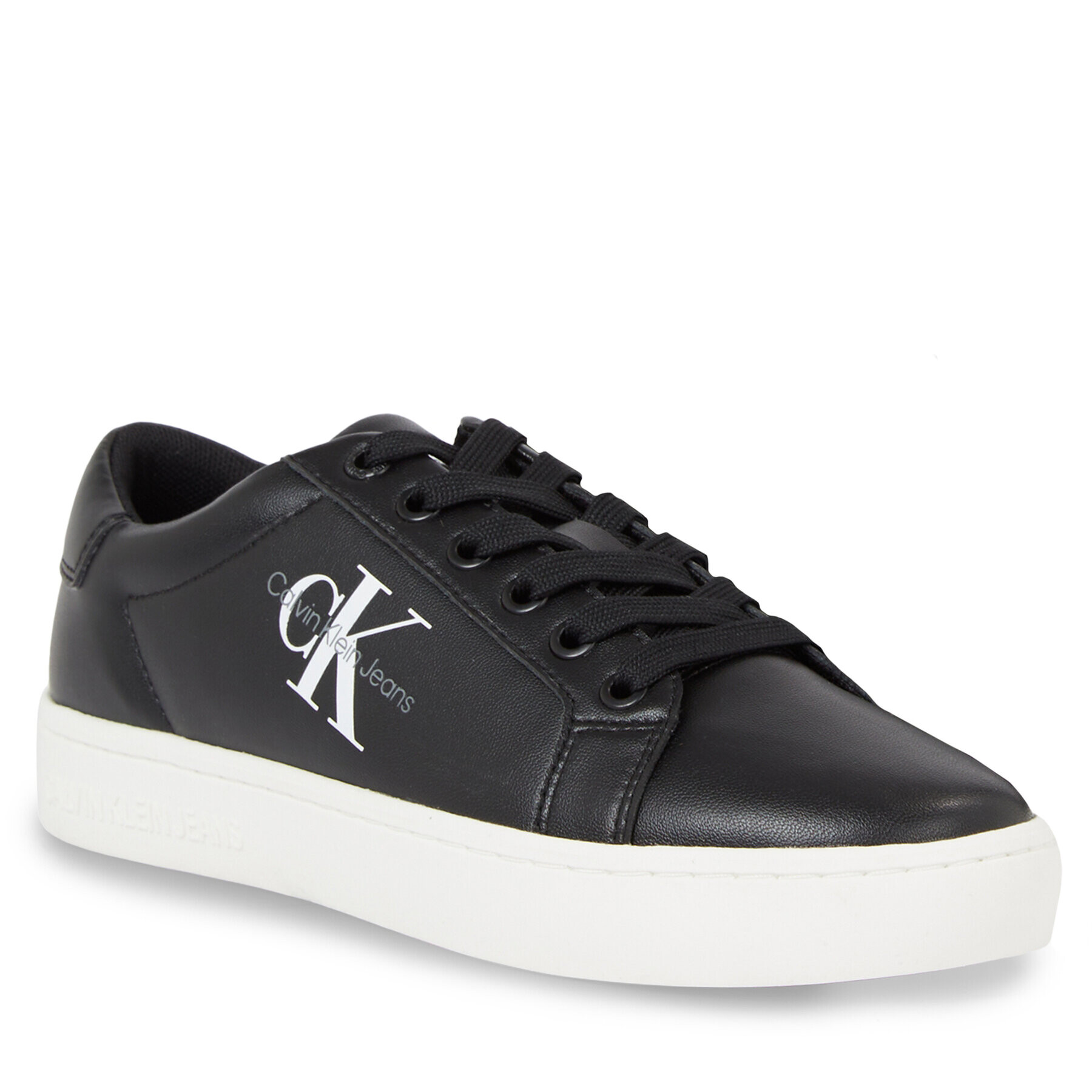 Calvin Klein Jeans Sportcipő Classic Cupsole Laceup Lth Wn YW0YW01269 Fekete - Pepit.hu