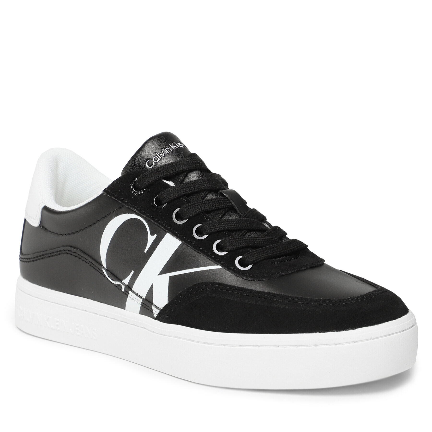 Calvin Klein Jeans Sportcipő Classic Cupsole Laceup Mix Lth YW0YW01057 Fekete - Pepit.hu