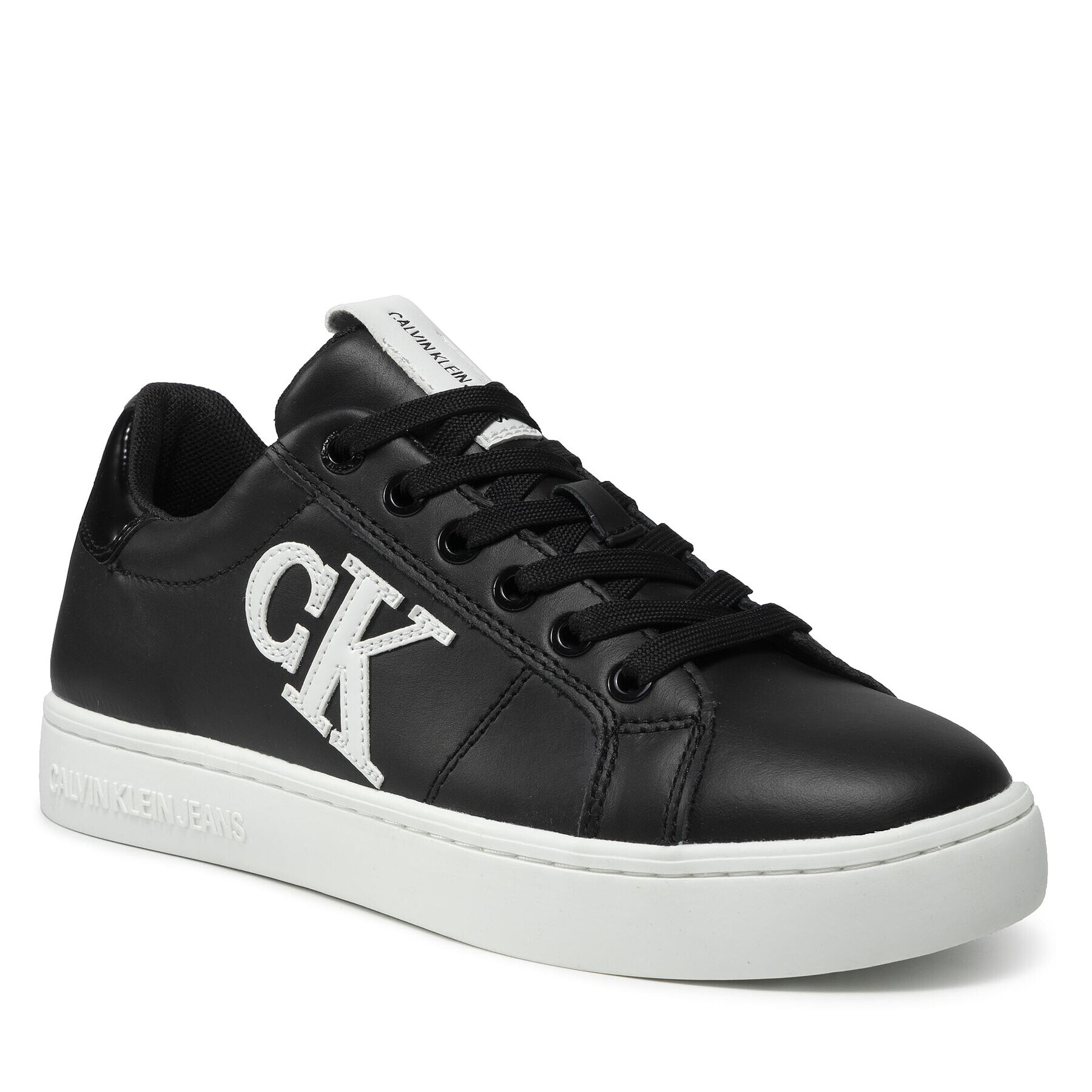 Calvin Klein Jeans Sportcipő Cupsole Lace Up Sneaker Logo Wn YW0YW00440 Fekete - Pepit.hu