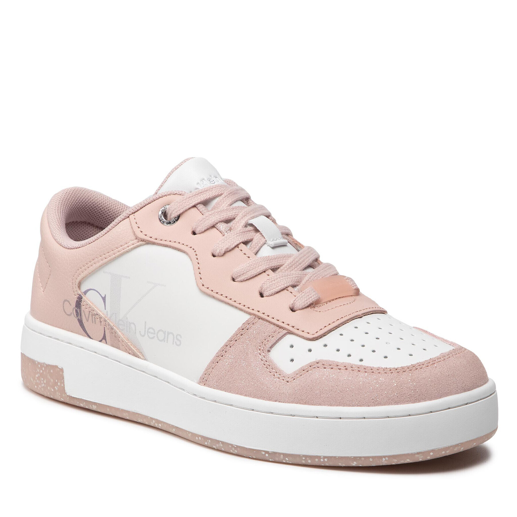 Calvin Klein Jeans Sportcipő Cupsole Laceup Basket Glitter YW0YW00605 Rózsaszín - Pepit.hu