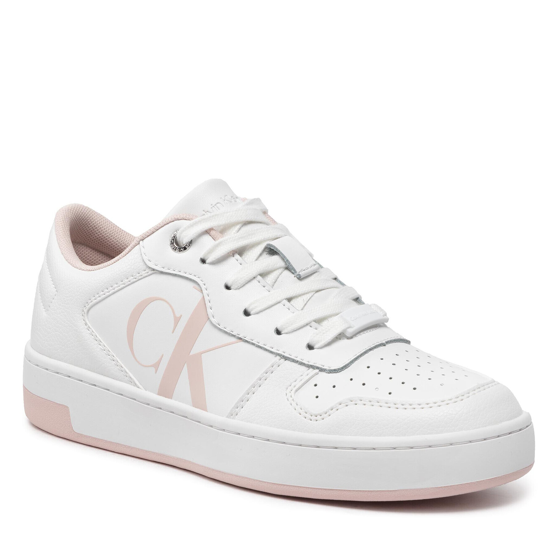 Calvin Klein Jeans Sportcipő Cupsole Laceup Basket Low Lth YW0YW00692 Fehér - Pepit.hu