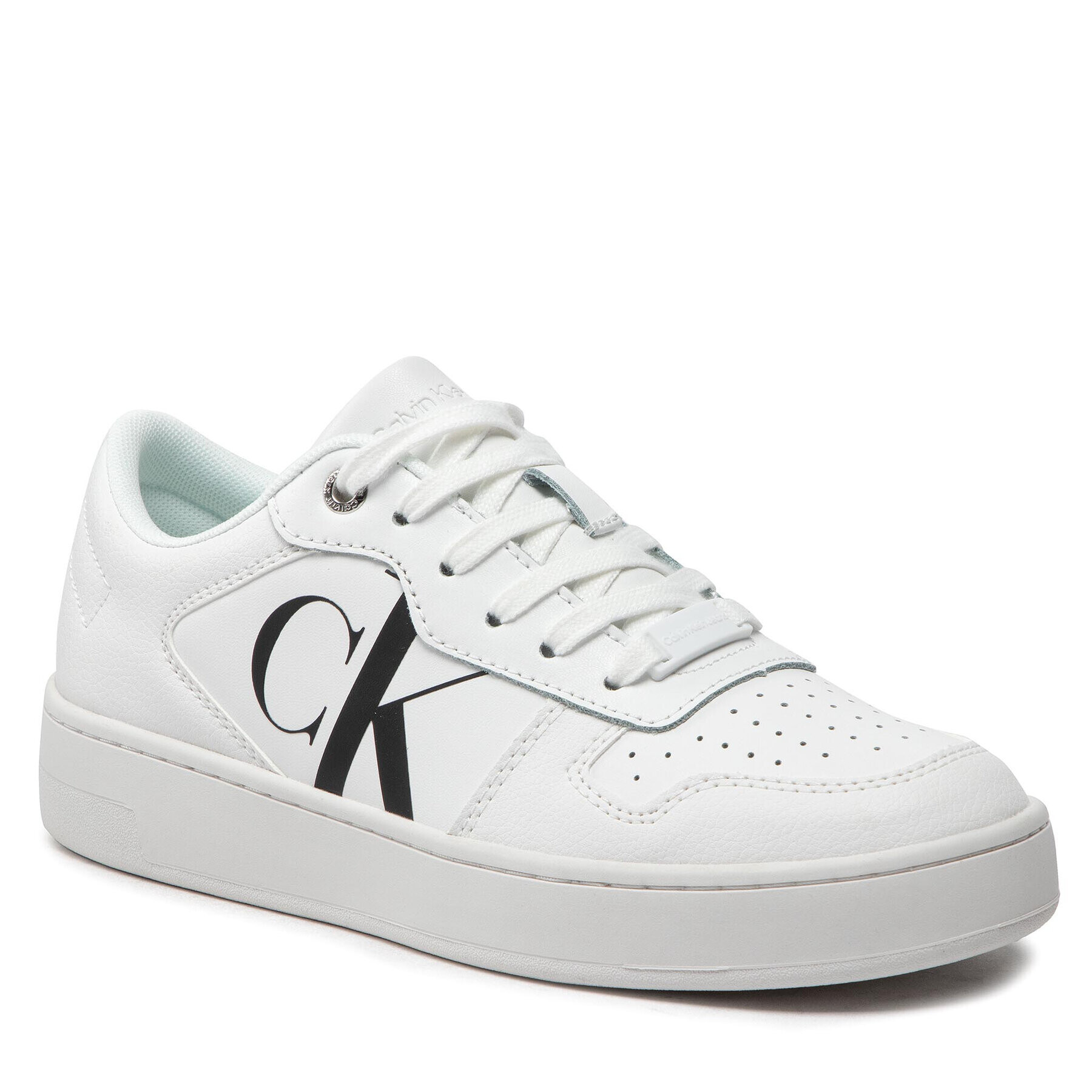 Calvin Klein Jeans Sportcipő Cupsole Laceup Basket Low Lth YW0YW00692 Fehér - Pepit.hu