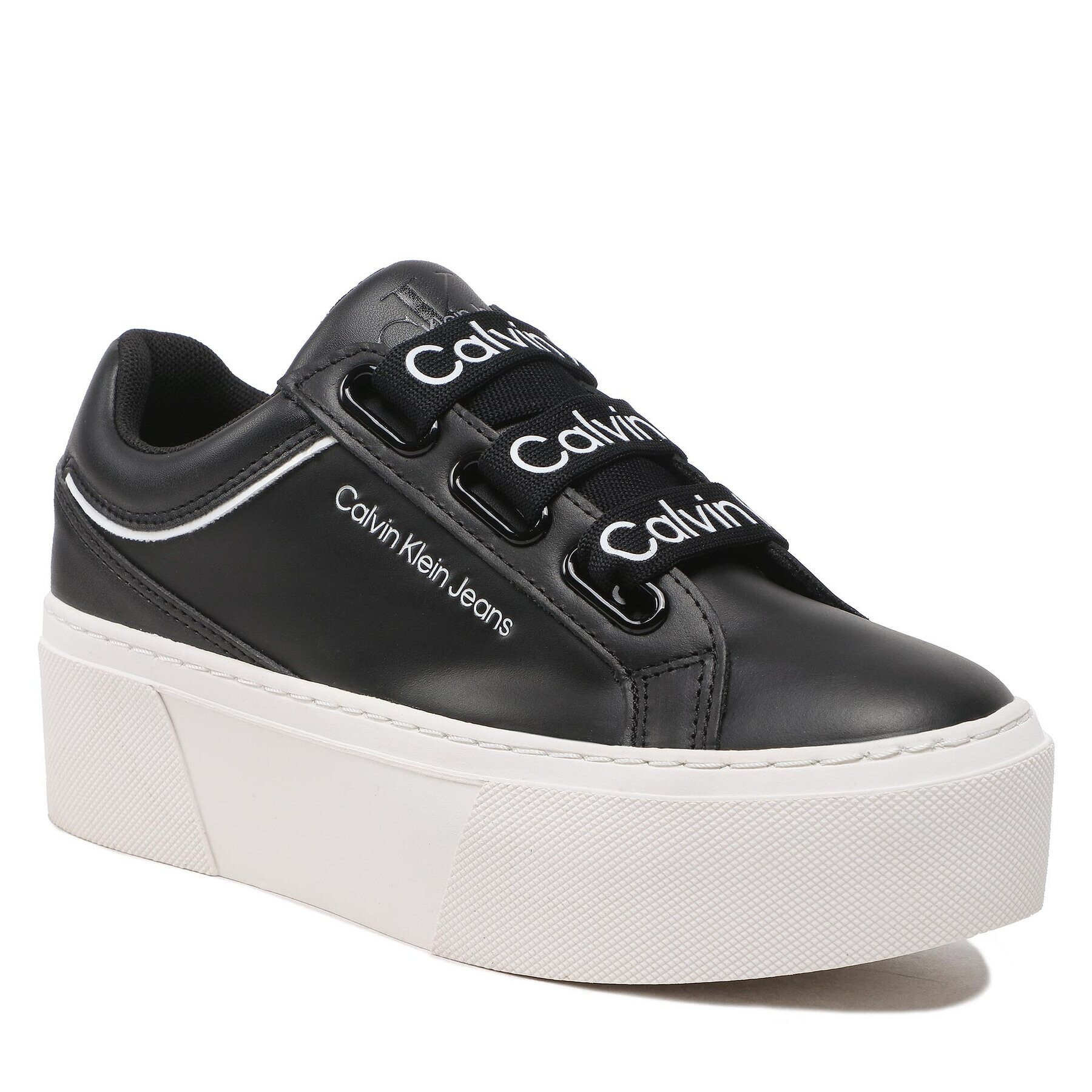 Calvin Klein Jeans Sportcipő Flatform+ Low Branded Laces YW0YW00868 Fekete - Pepit.hu