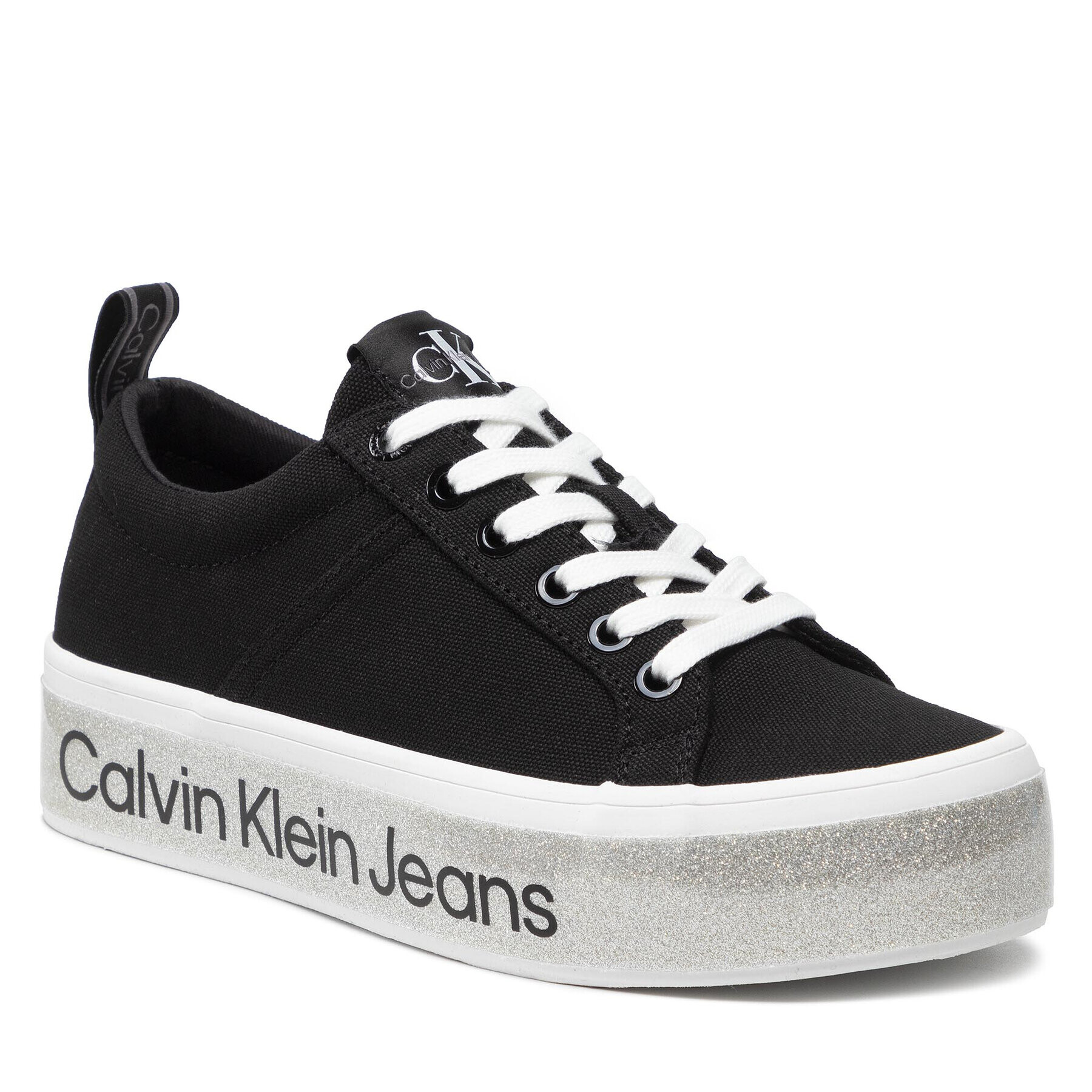 Calvin Klein Jeans Sportcipő Flatform Vulcanized 3 YW0YW00491 Fekete - Pepit.hu