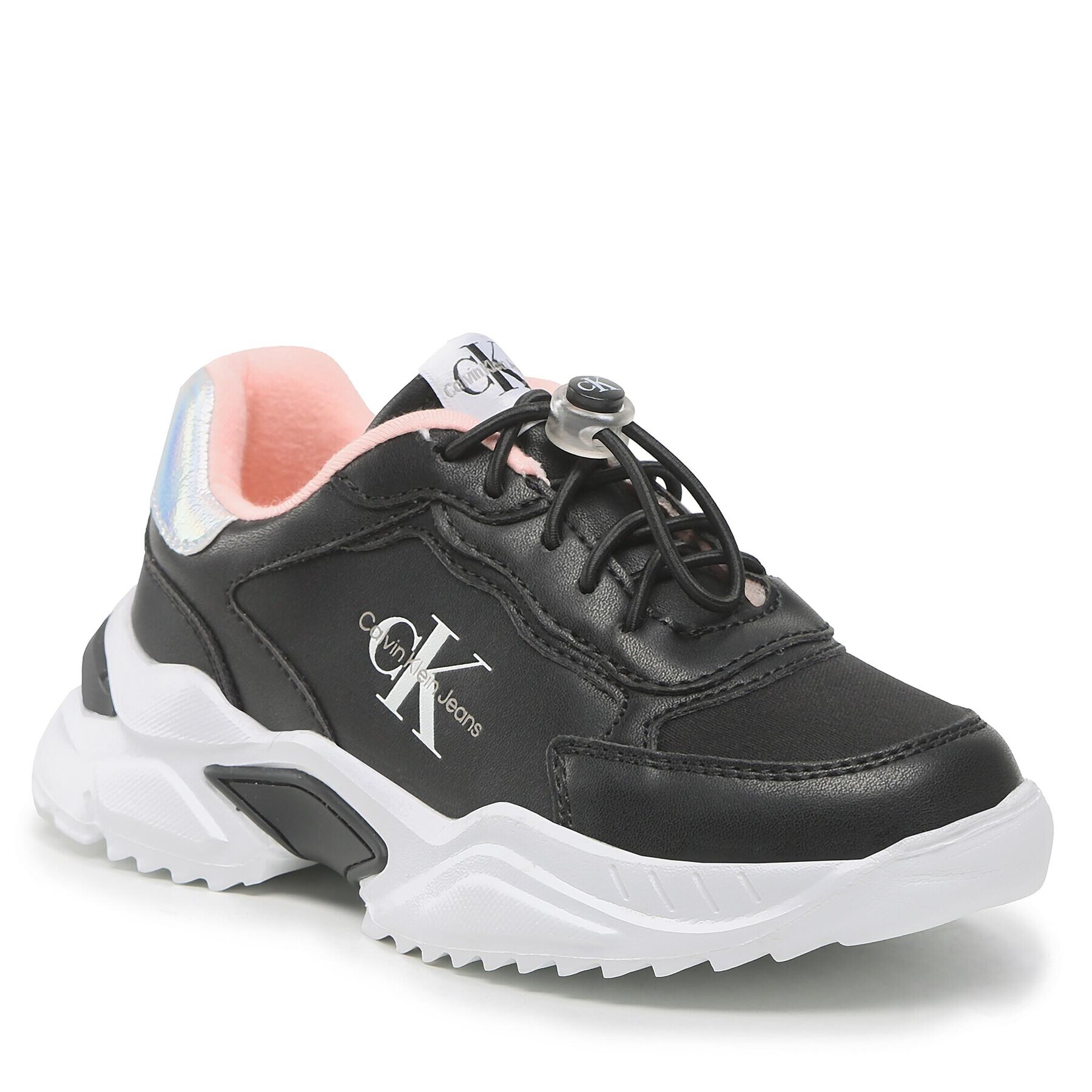 Calvin Klein Jeans Sportcipő Loc Cut Lace-Up Sneaker V3A9-80263-0328 Fekete - Pepit.hu