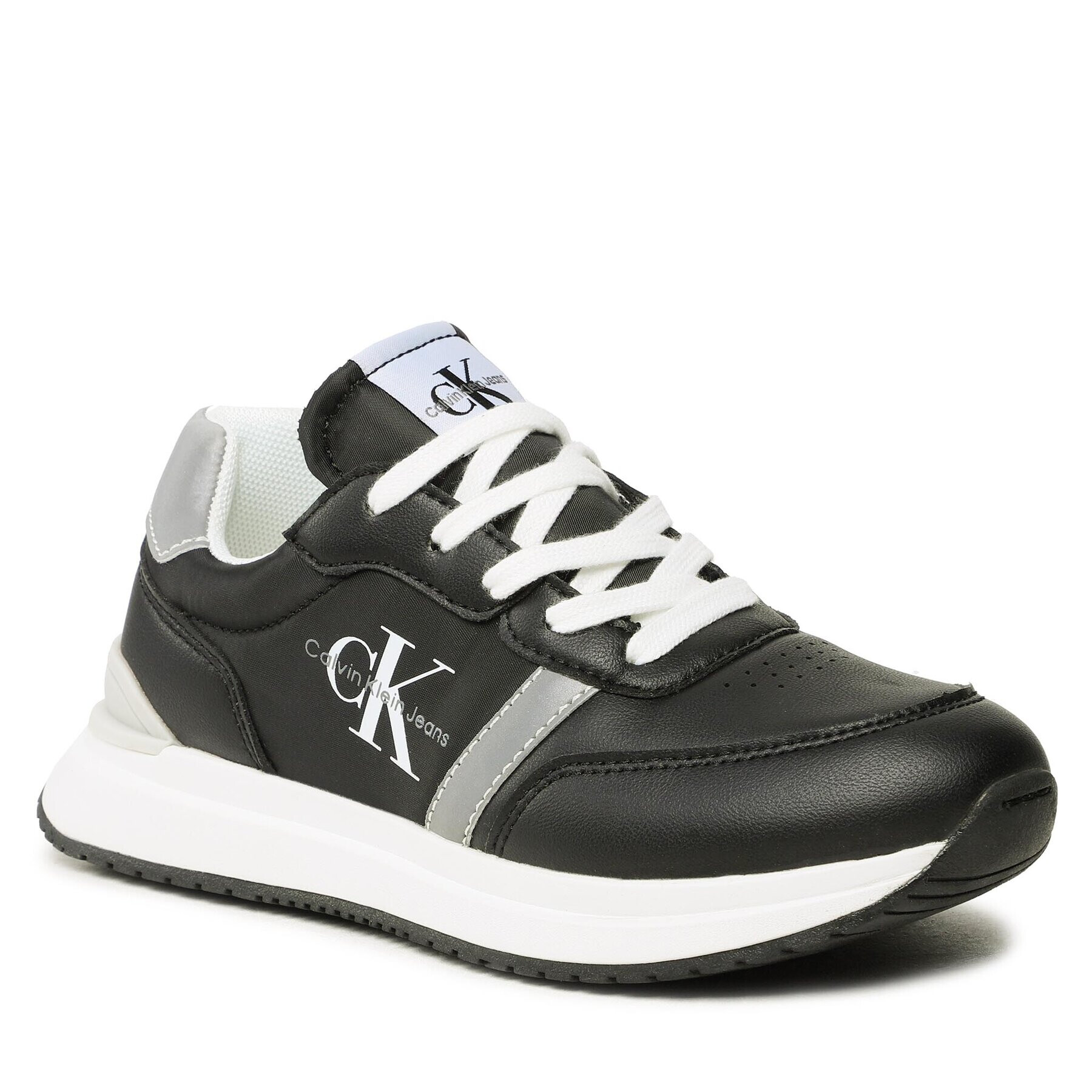 Calvin Klein Jeans Sportcipő Low Cut Lace-Up Sneaker V3X9-80580-1594 S Fekete - Pepit.hu