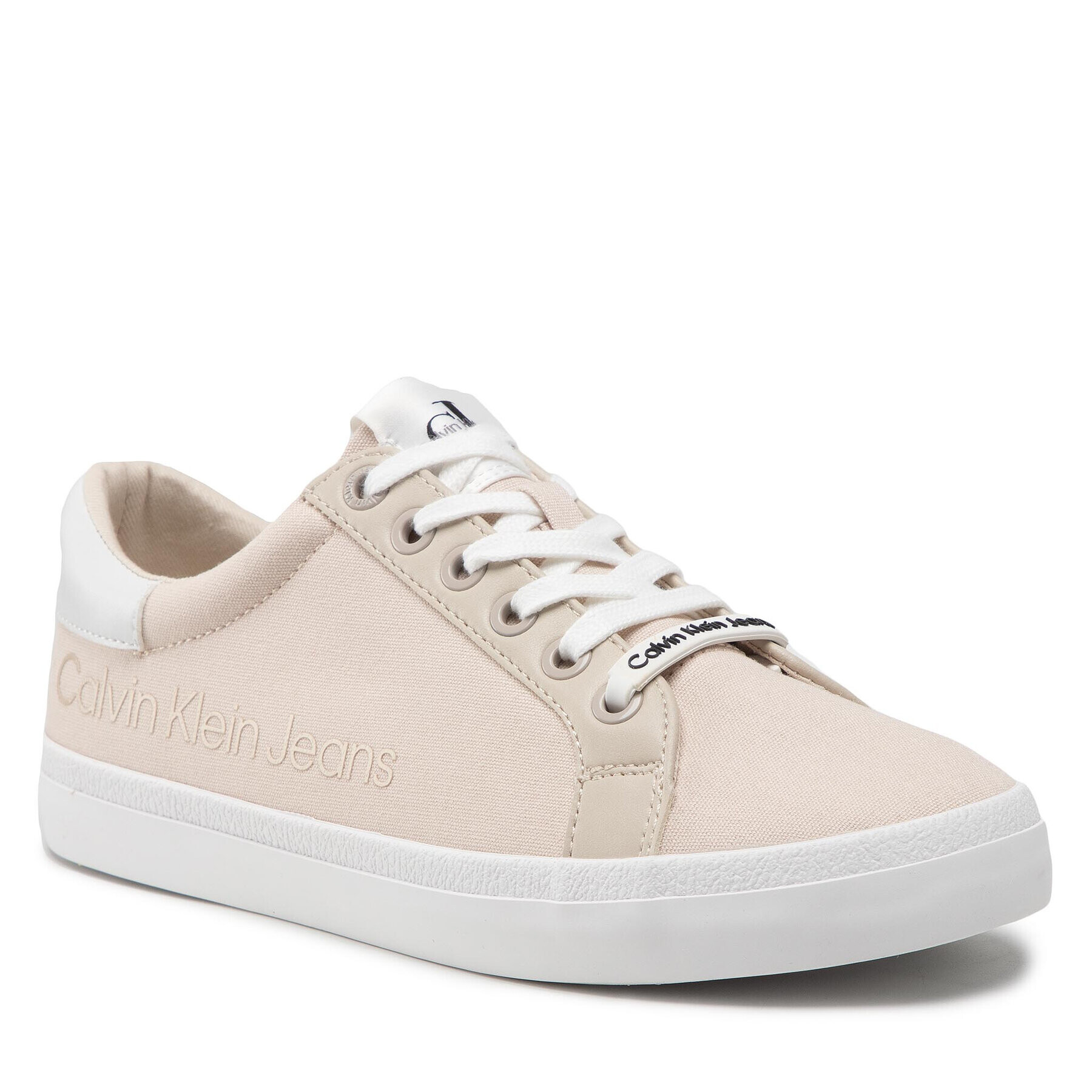 Calvin Klein Jeans Sportcipő Low Profile Sneaker Laceup Co YW0YW00057 Bézs - Pepit.hu