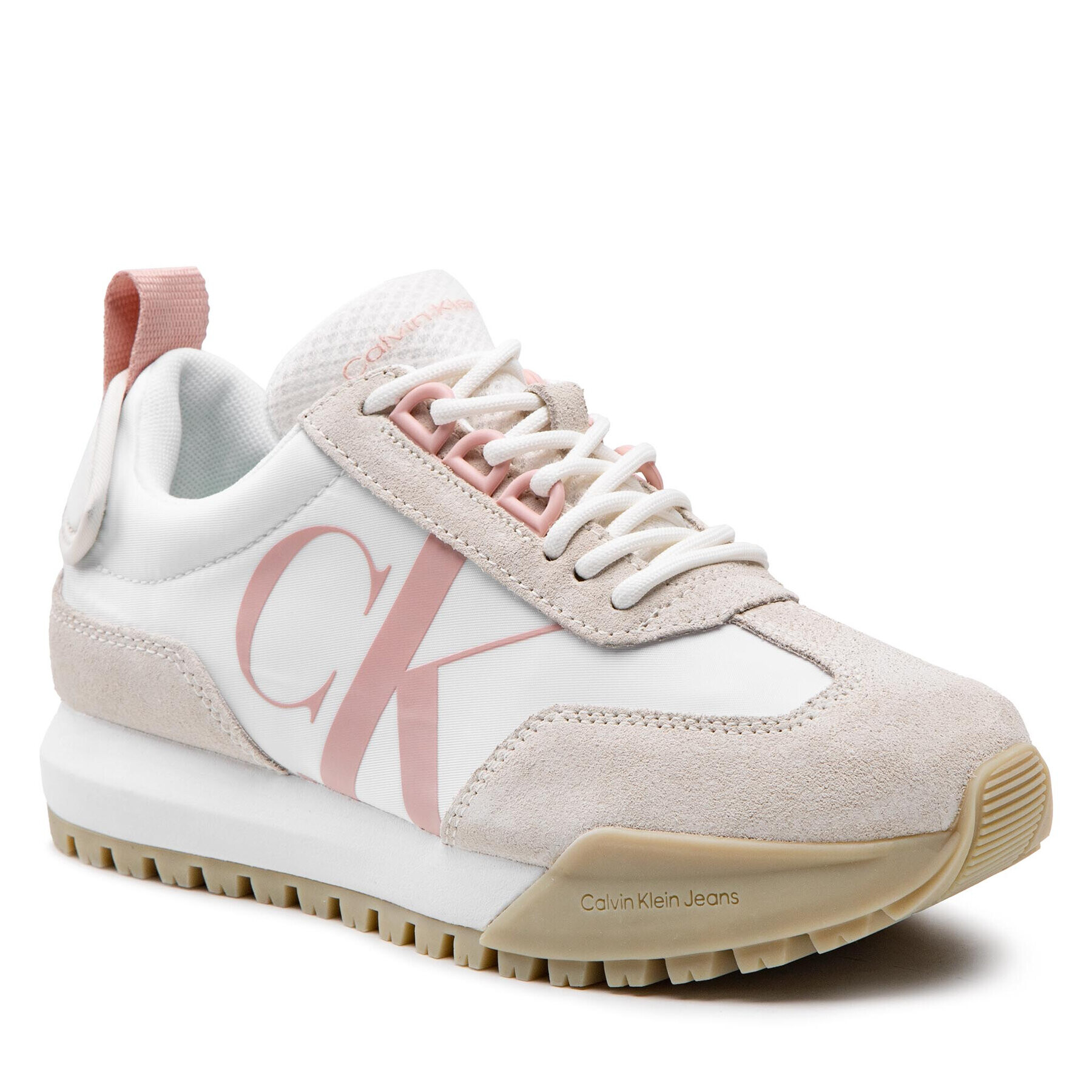 Calvin Klein Jeans Sportcipő New Retro Runner Laceup Low YW0YW00683 Fehér - Pepit.hu