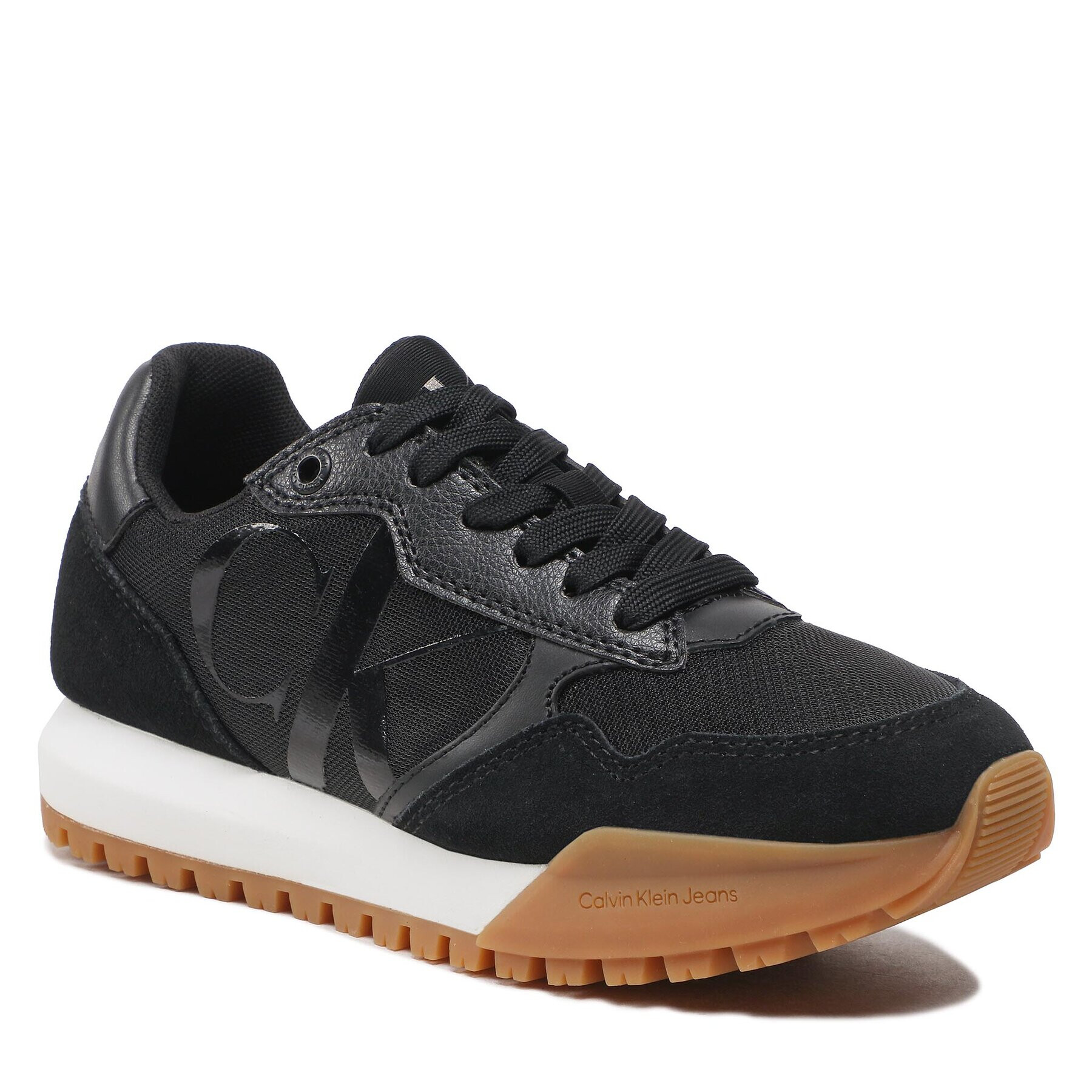 Calvin Klein Jeans Sportcipő Toothy Runner Bold Mono W YW0YW00884 Fekete - Pepit.hu