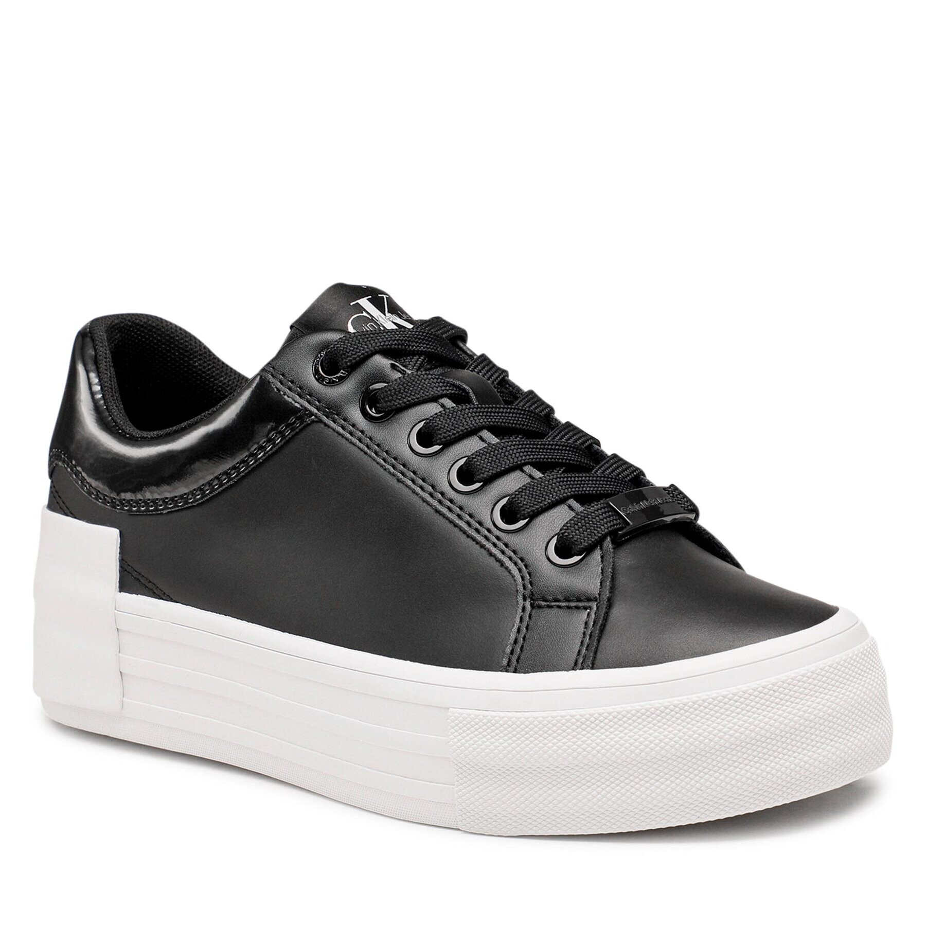 Calvin Klein Jeans Sportcipő Vulc Flatform Bold Lth-Glossy YW0YW00867 Fekete - Pepit.hu