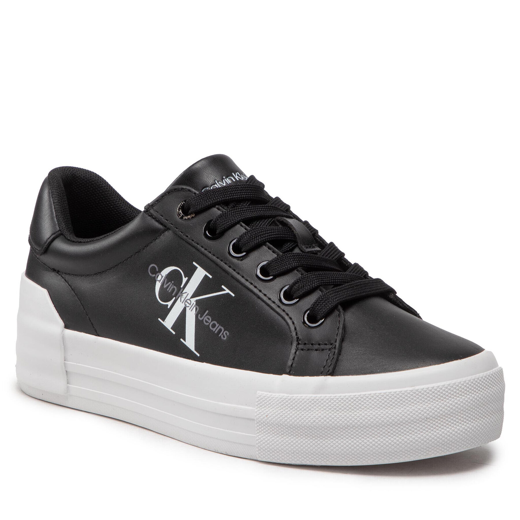 Calvin Klein Jeans Sportcipő Vulc Flatform Bold Lth YW0YW00821 Fekete - Pepit.hu