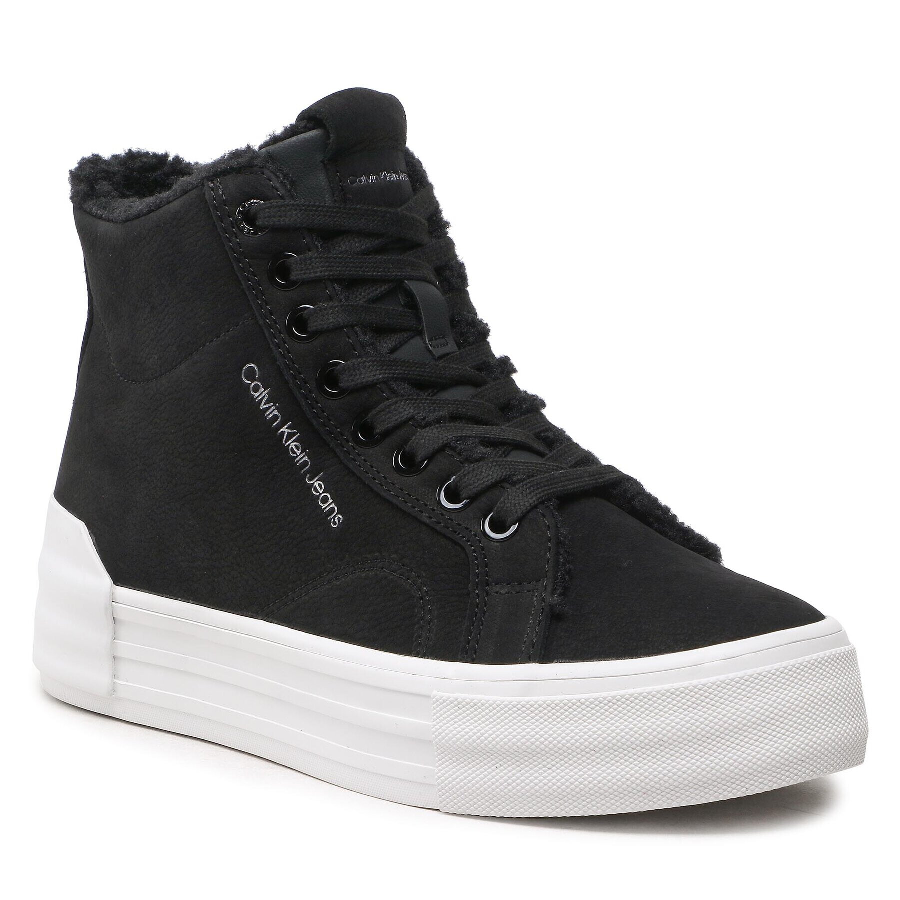 Calvin Klein Jeans Sportcipő Vulc Flatform Bold Mid Nu-W YW0YW00761 Fekete - Pepit.hu