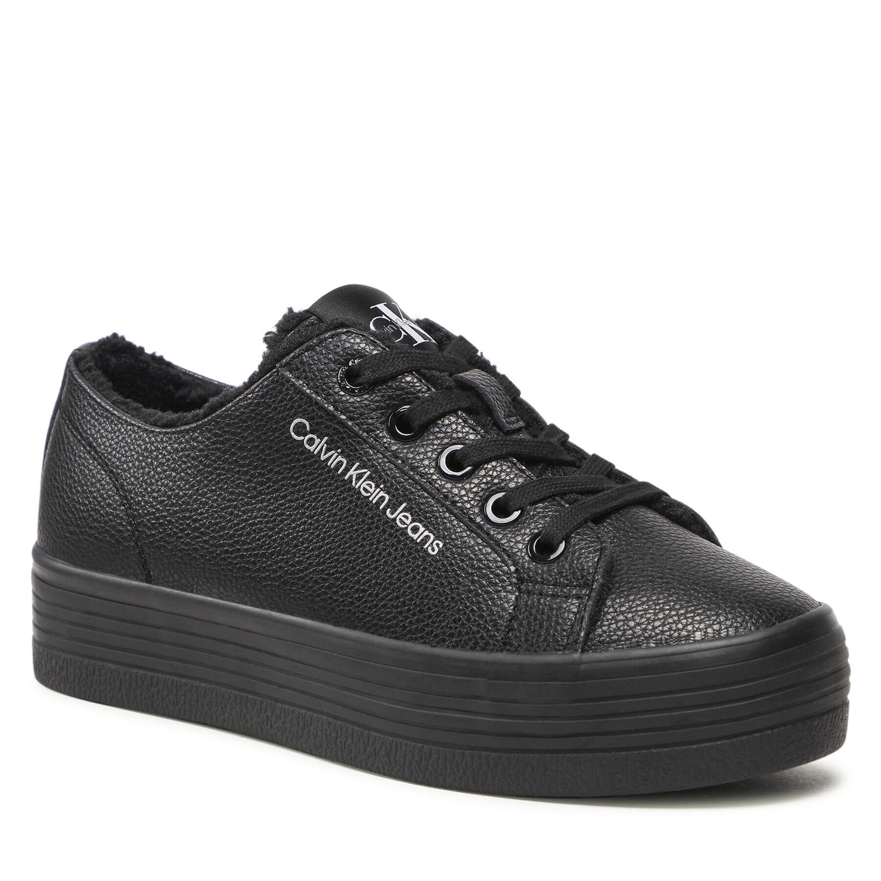 Calvin Klein Jeans Sportcipő Vulc Flatform Laceup Low Lw YW0YW00819 Fekete - Pepit.hu