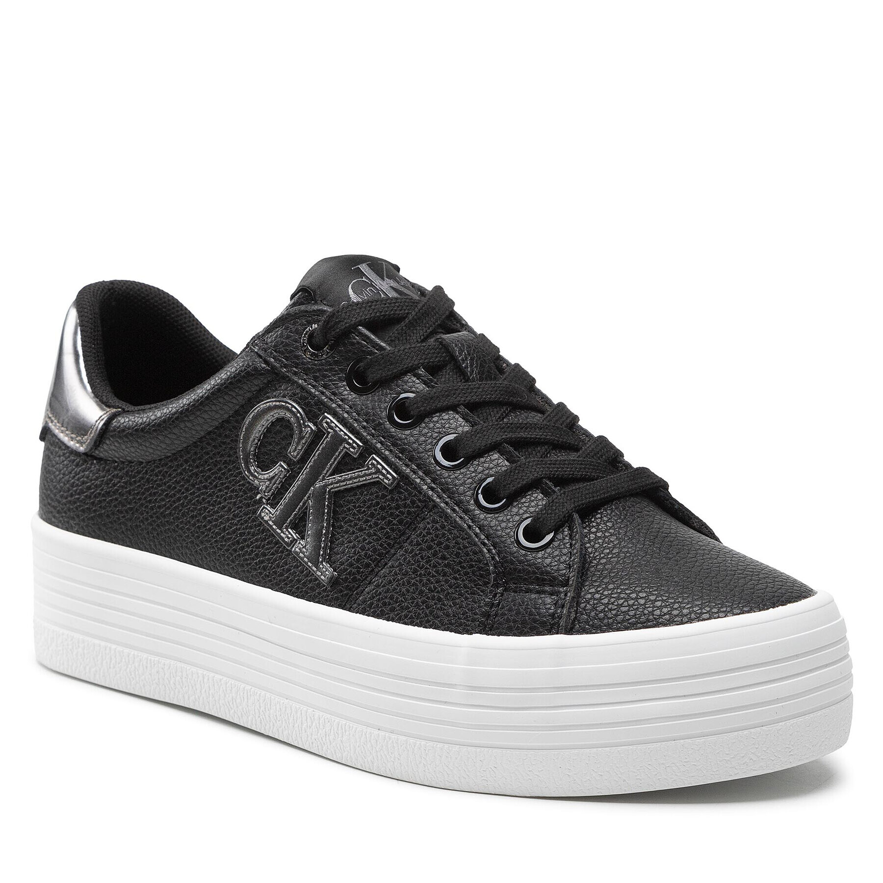 Calvin Klein Jeans Sportcipő Vulc Flatform Laceup Low YW0YW00763 Fekete - Pepit.hu