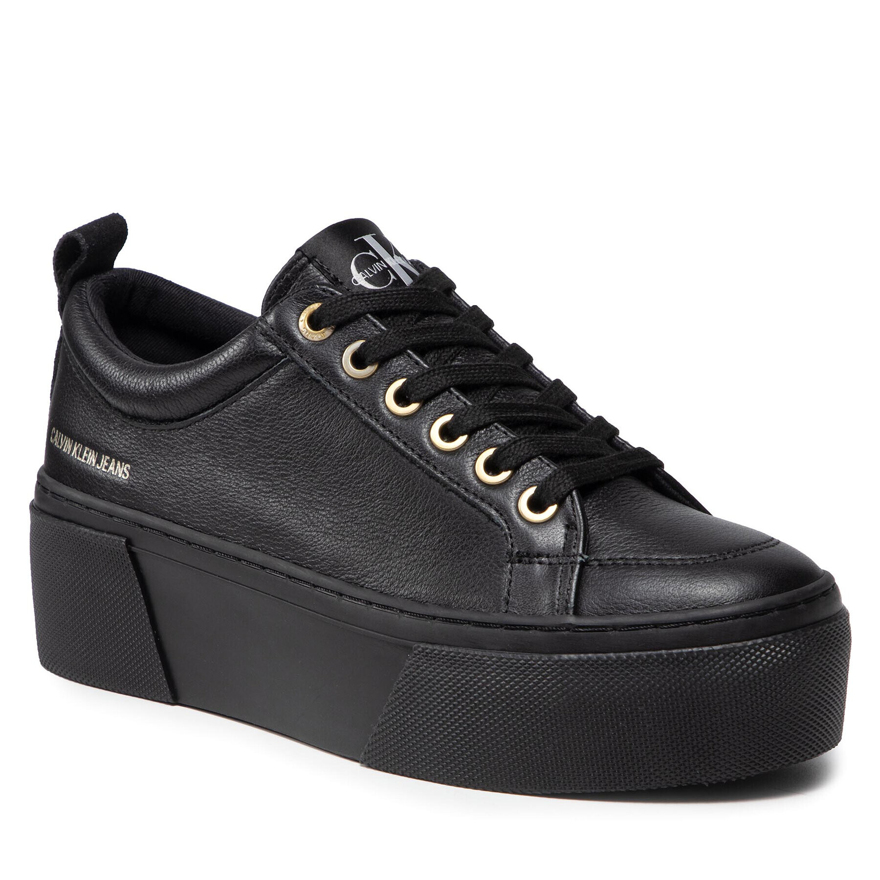 Calvin Klein Jeans Sportcipő Vulcanized Flatform+ Laceup L YW0YW00366 Fekete - Pepit.hu