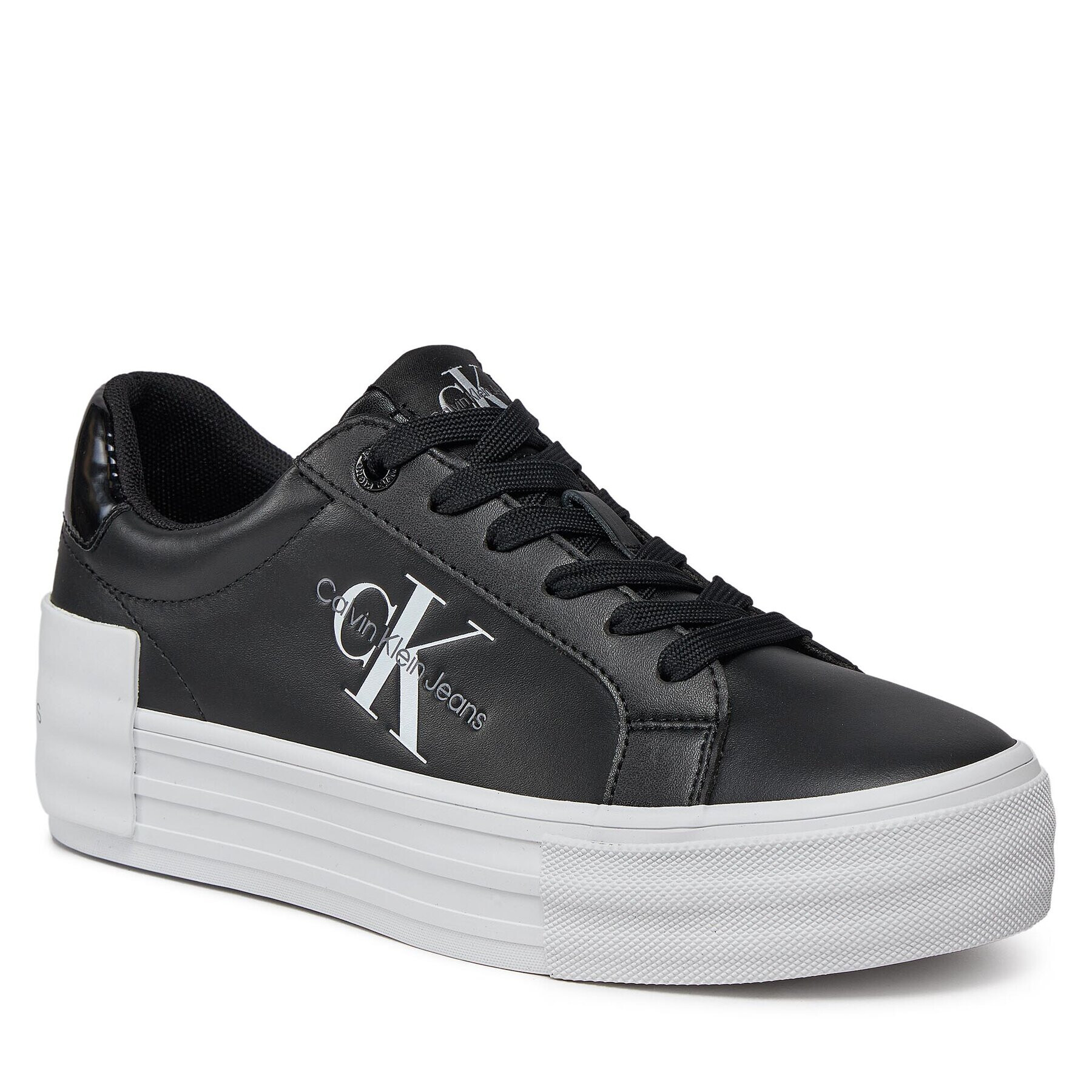 Calvin Klein Jeans Sportcipők Bold Vulc Flatf Low Lace Lth Ml YW0YW01294 Fekete - Pepit.hu