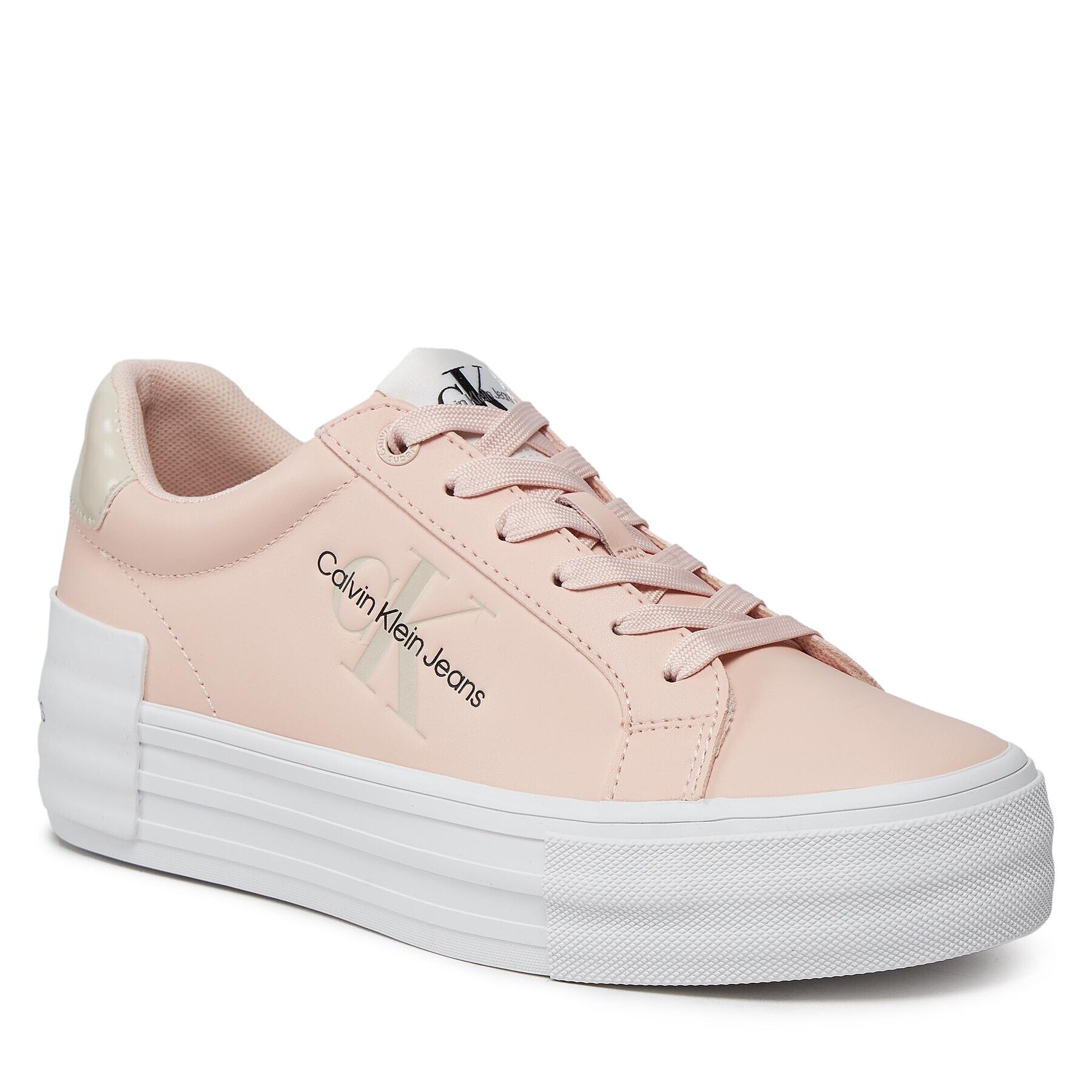 Calvin Klein Jeans Sportcipők Bold Vulc Flatf Low Lace Lth Ml YW0YW01294 Rózsaszín - Pepit.hu