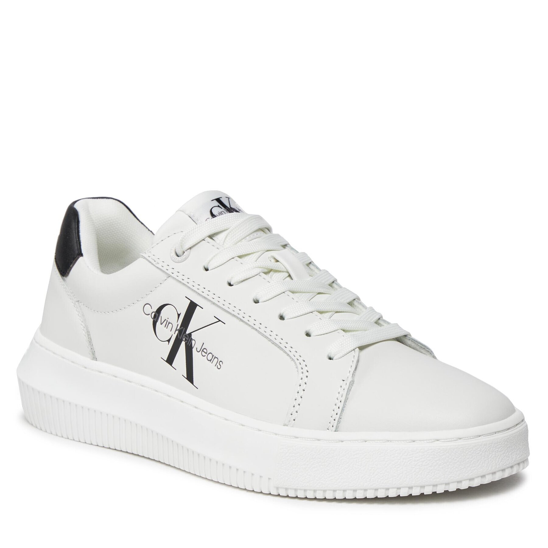 Calvin Klein Jeans Sportcipők Chunky Cupsole Laceup Mon Lth Wn YW0YW00823 Fehér - Pepit.hu