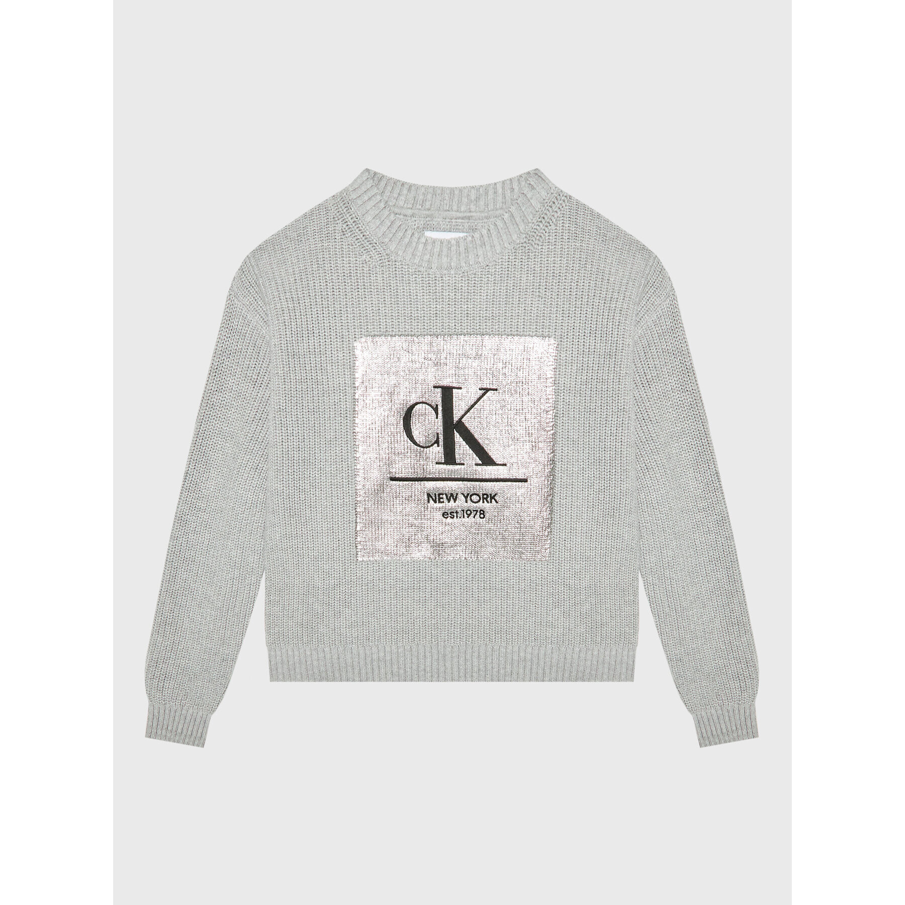 Calvin Klein Jeans Sweater IG0IG01810 Szürke Regular Fit - Pepit.hu