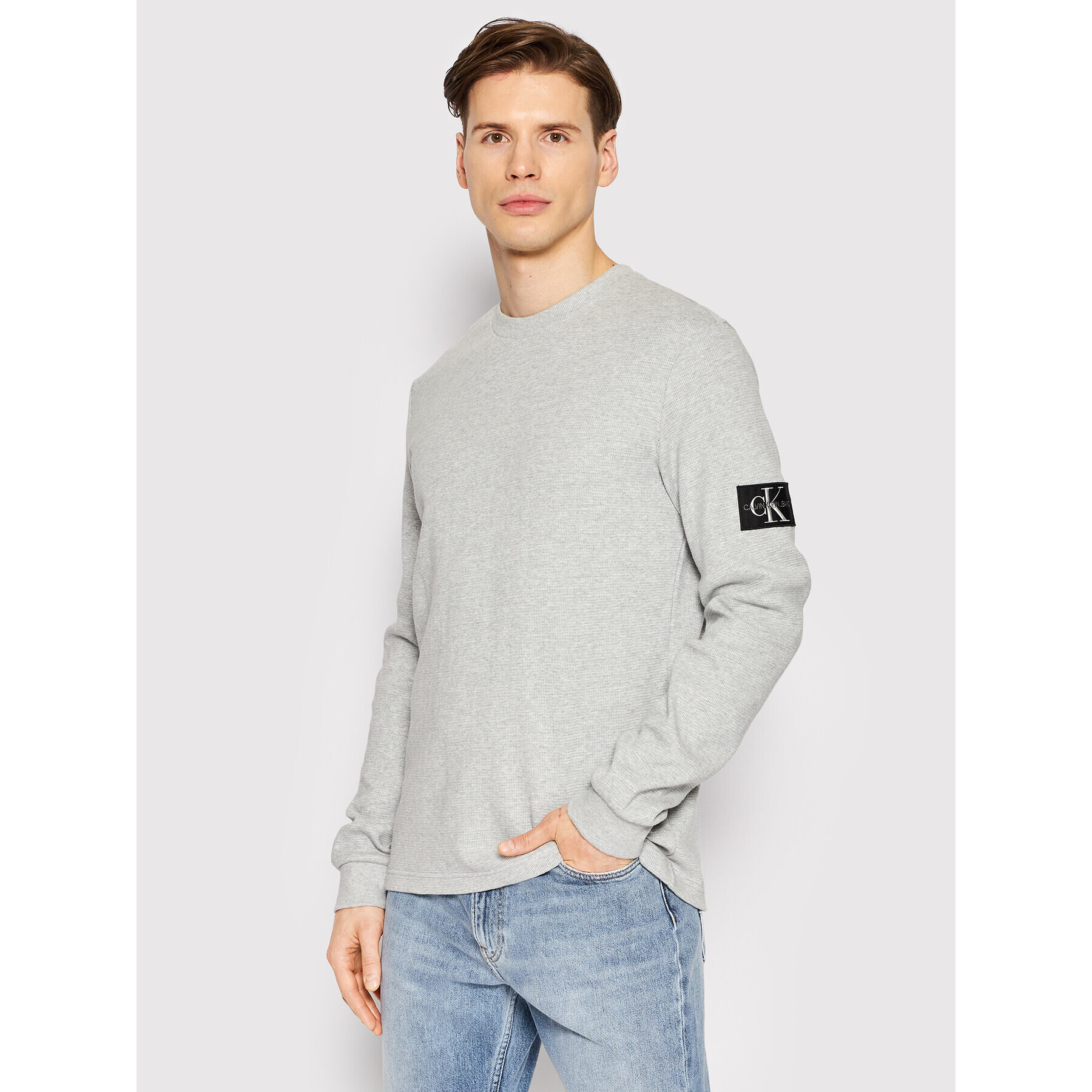 Calvin Klein Jeans Sweater J30J316610 Szürke Regular Fit - Pepit.hu