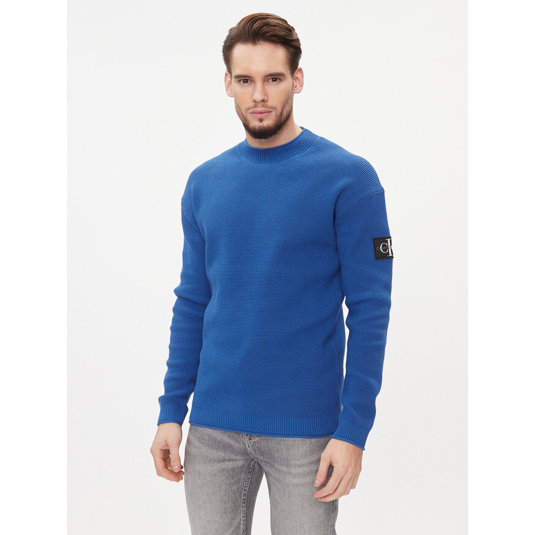 Calvin Klein Jeans Sweater J30J323986 Kék Regular Fit - Pepit.hu